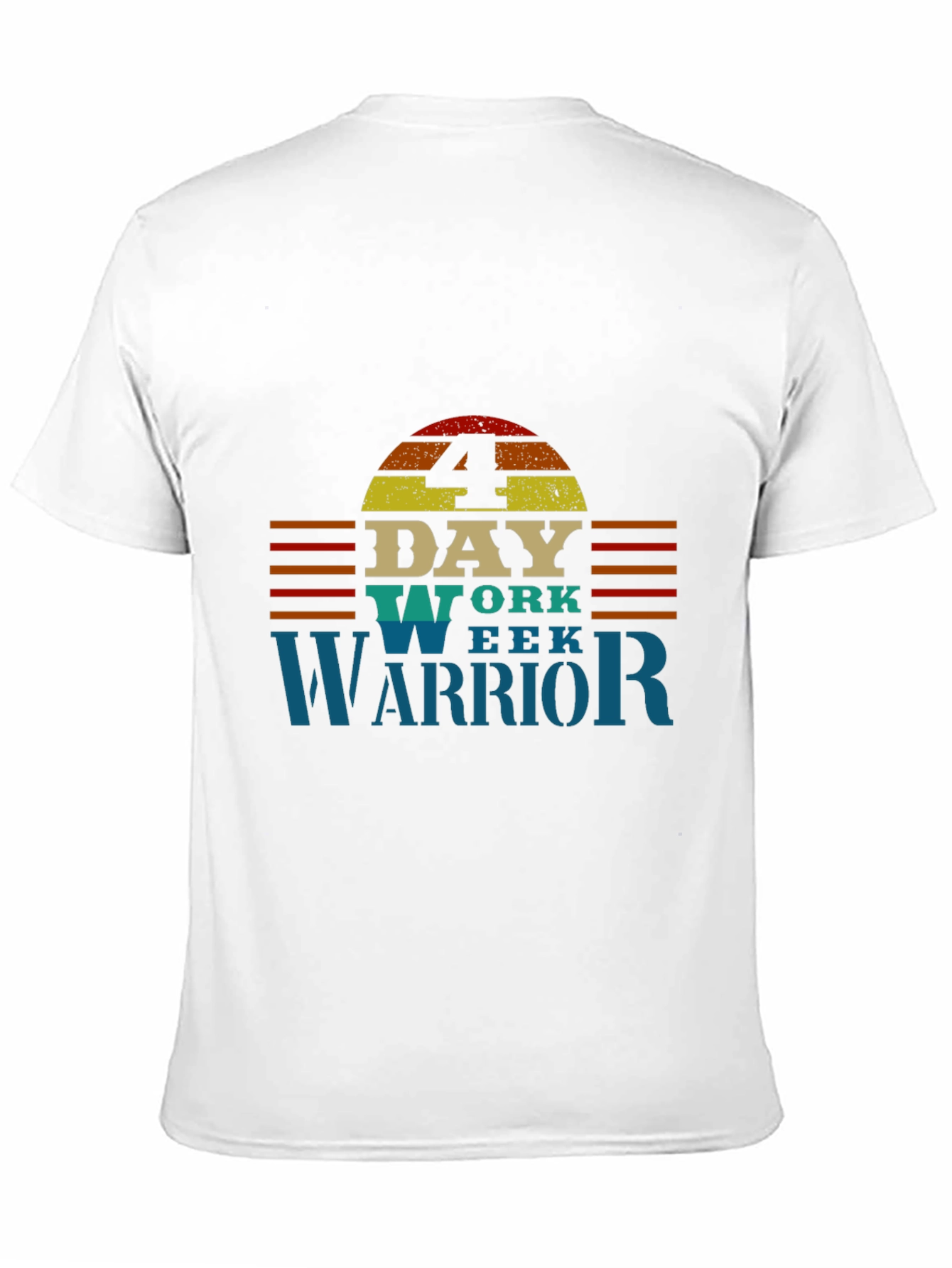 Black 4 Day Work Week Warrior T-Shirt view 11