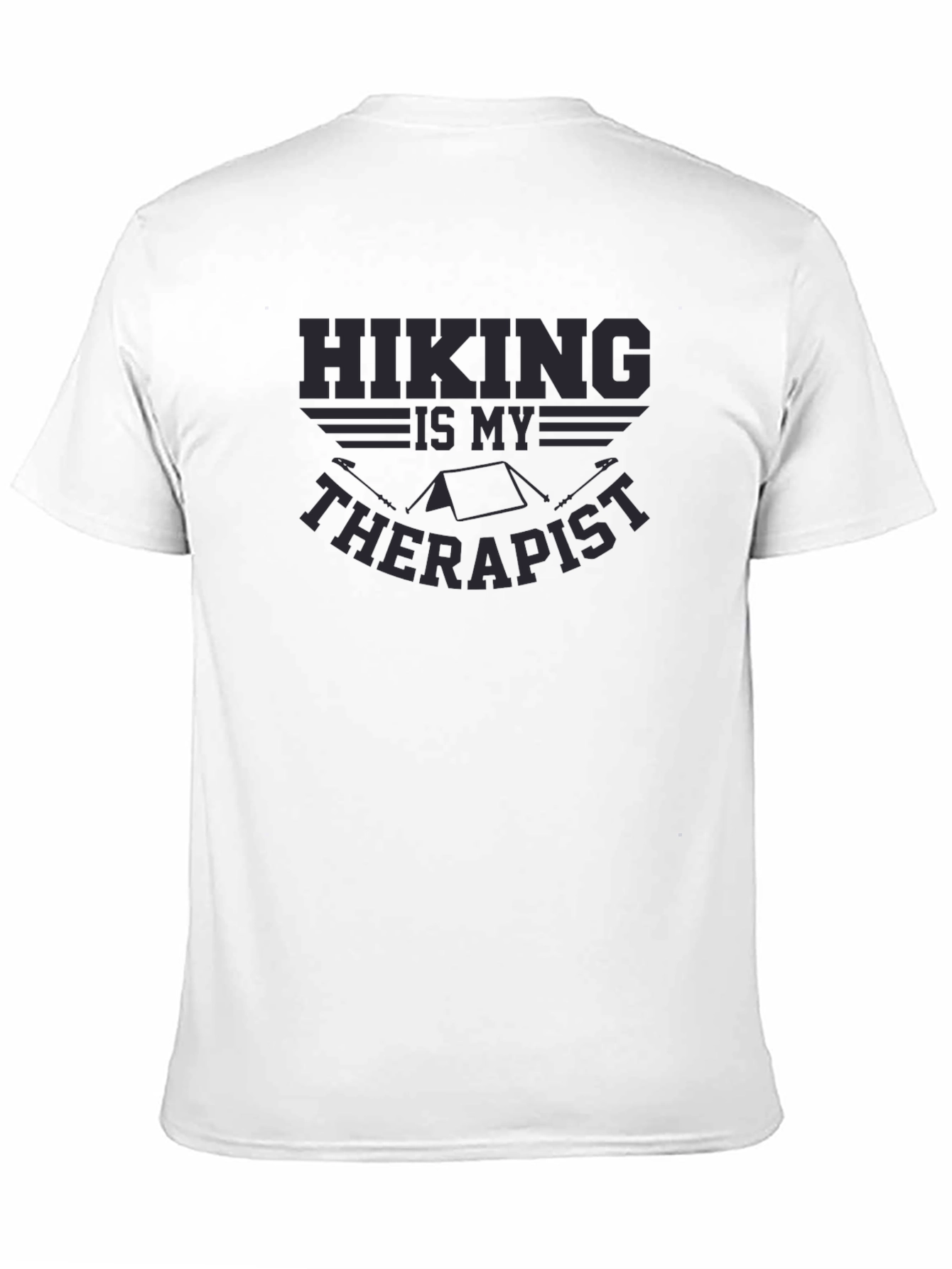 Black Hiking Is My Therapist Graphic T-Shirt view 11