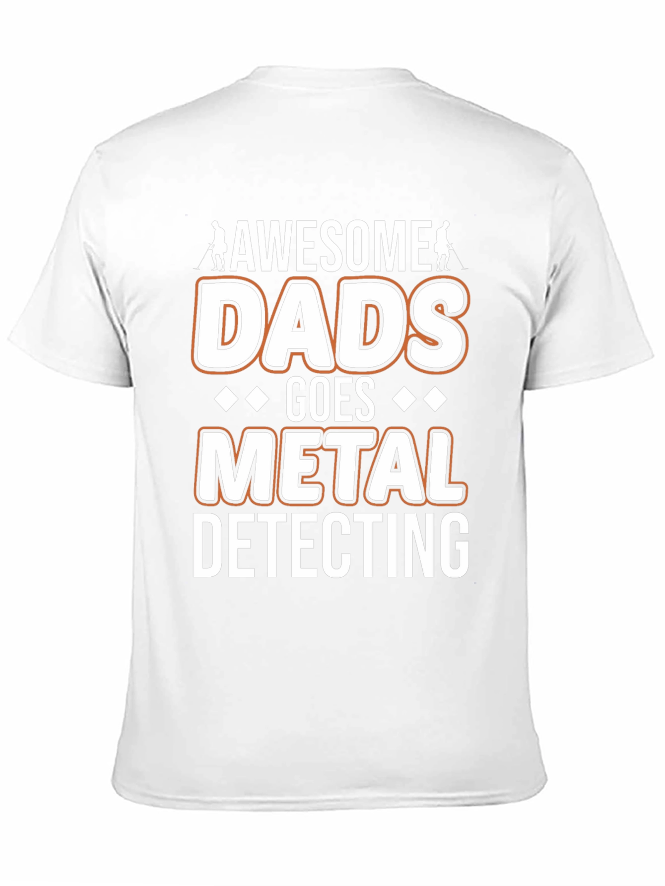 Black Awesome Dads Metal Detecting T-Shirt view 11