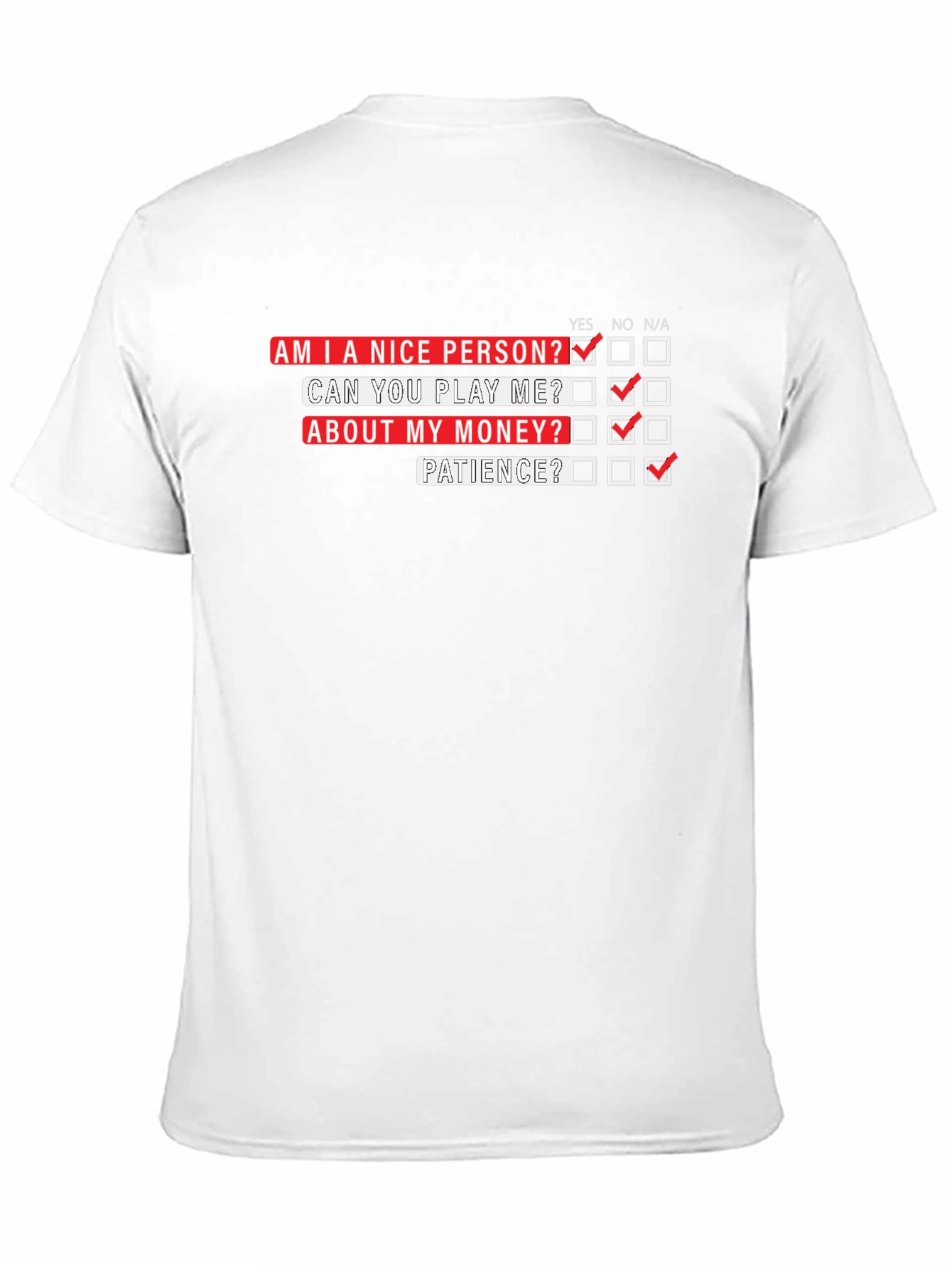 Black Funny T-Shirt: Am I a Nice Person? view 11