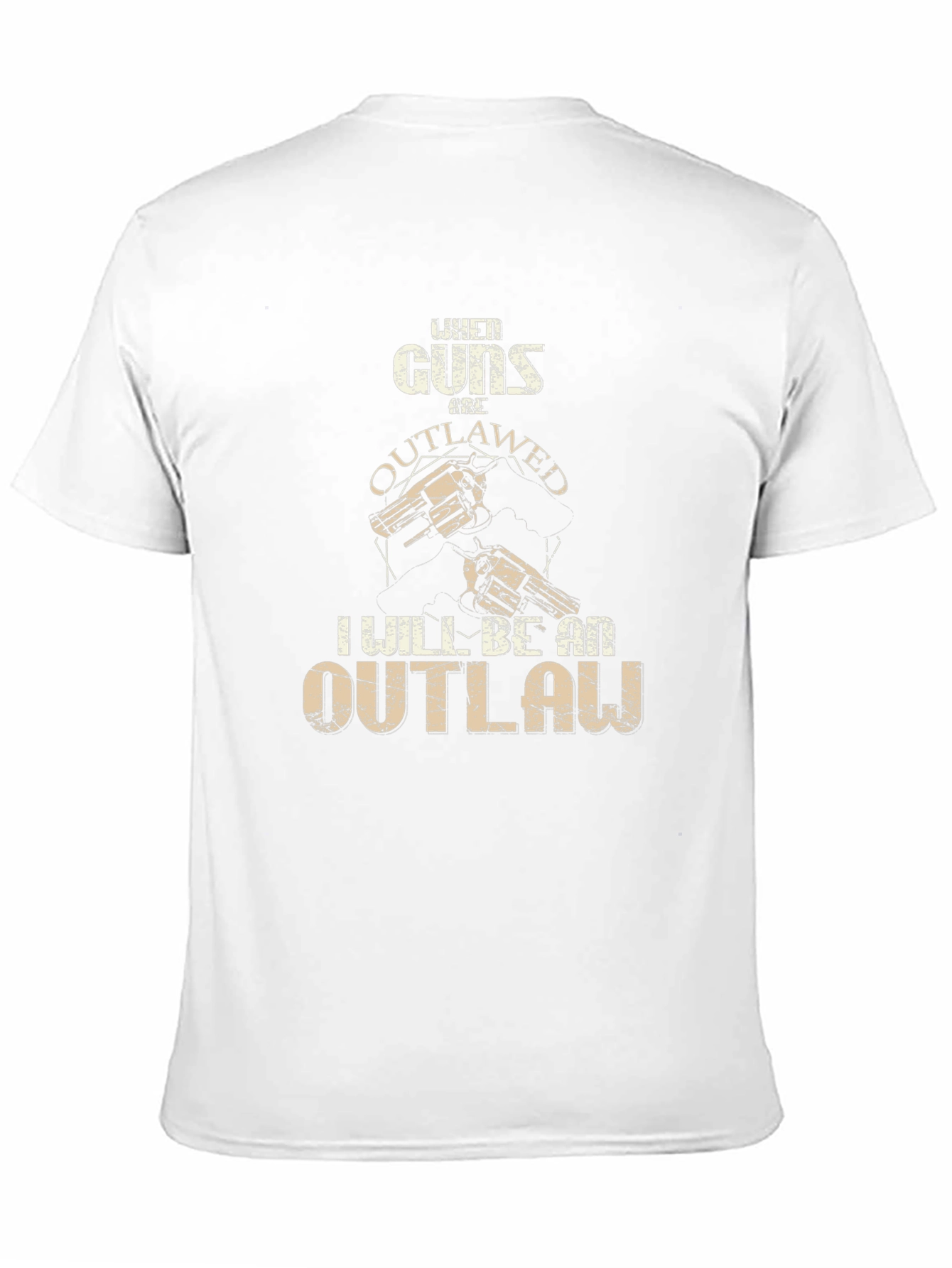 Black Guns Outlawed Graphic Tee - Western Style view 11