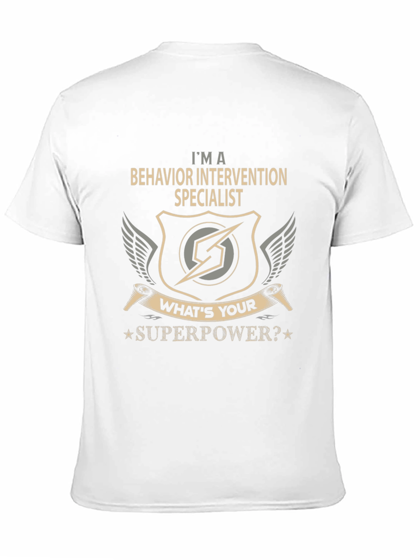 Black Behavior Intervention Specialist Superpower T-Shirt view 11