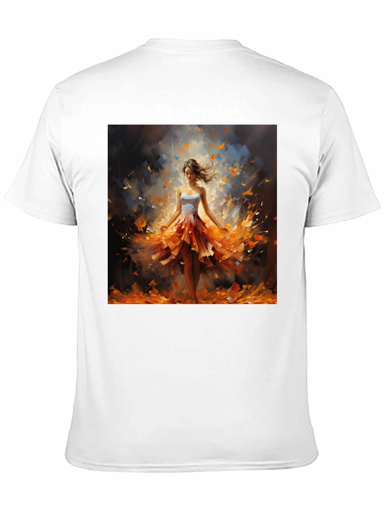 Black Woman in Autumn Dress T-Shirt view 11