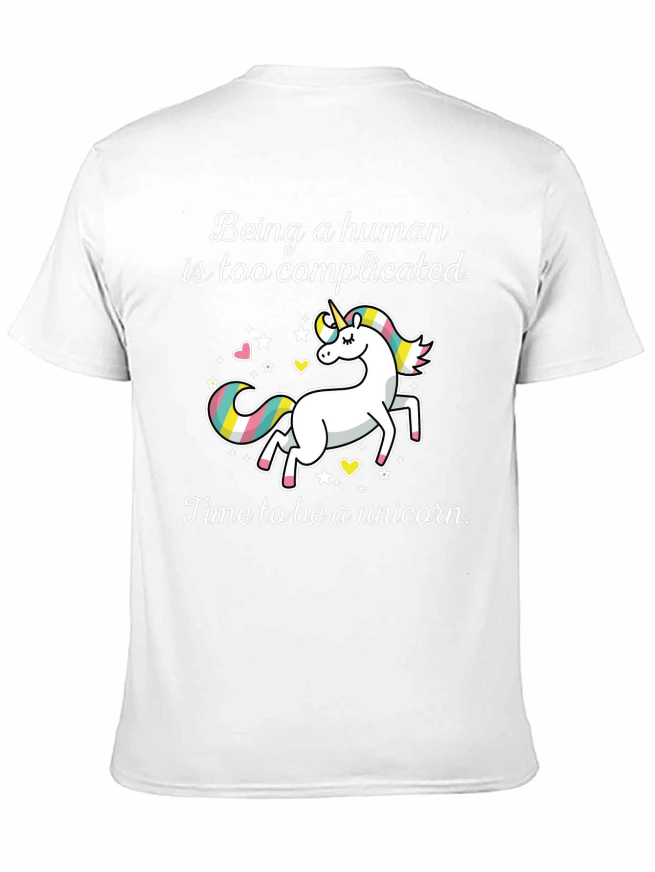 Black Unicorn Graphic Tee: Being Human is Too Complicated T-Shirt view 11