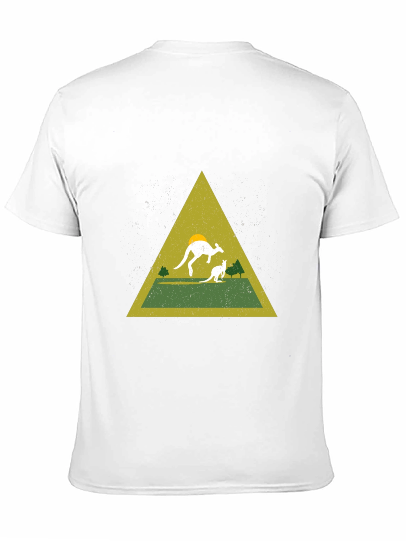 Black Kangaroo Triangle Graphic Tee - Black view 11