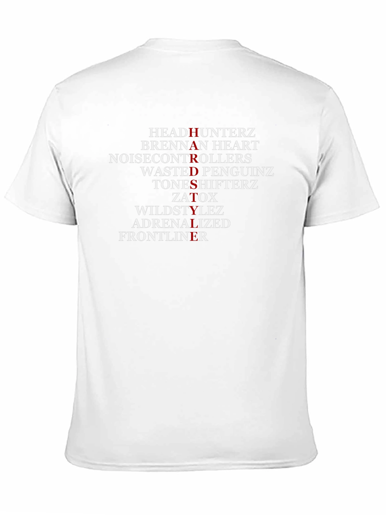 Black Hardstyle DJ Names T-Shirt - Music Festival Rave view 11