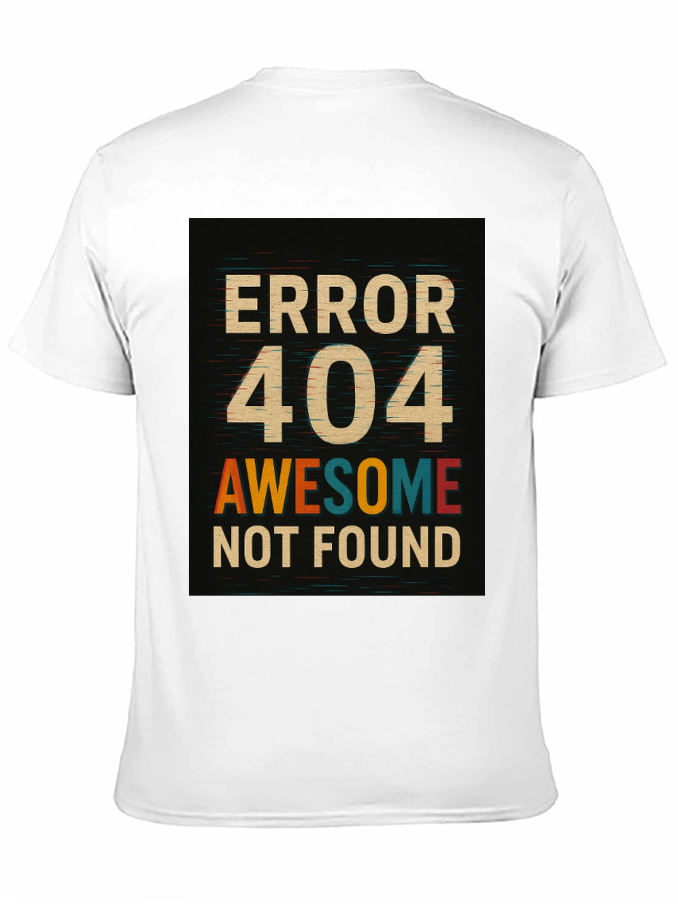 Black Error 404 Awesome Not Found Black T-Shirt view 11