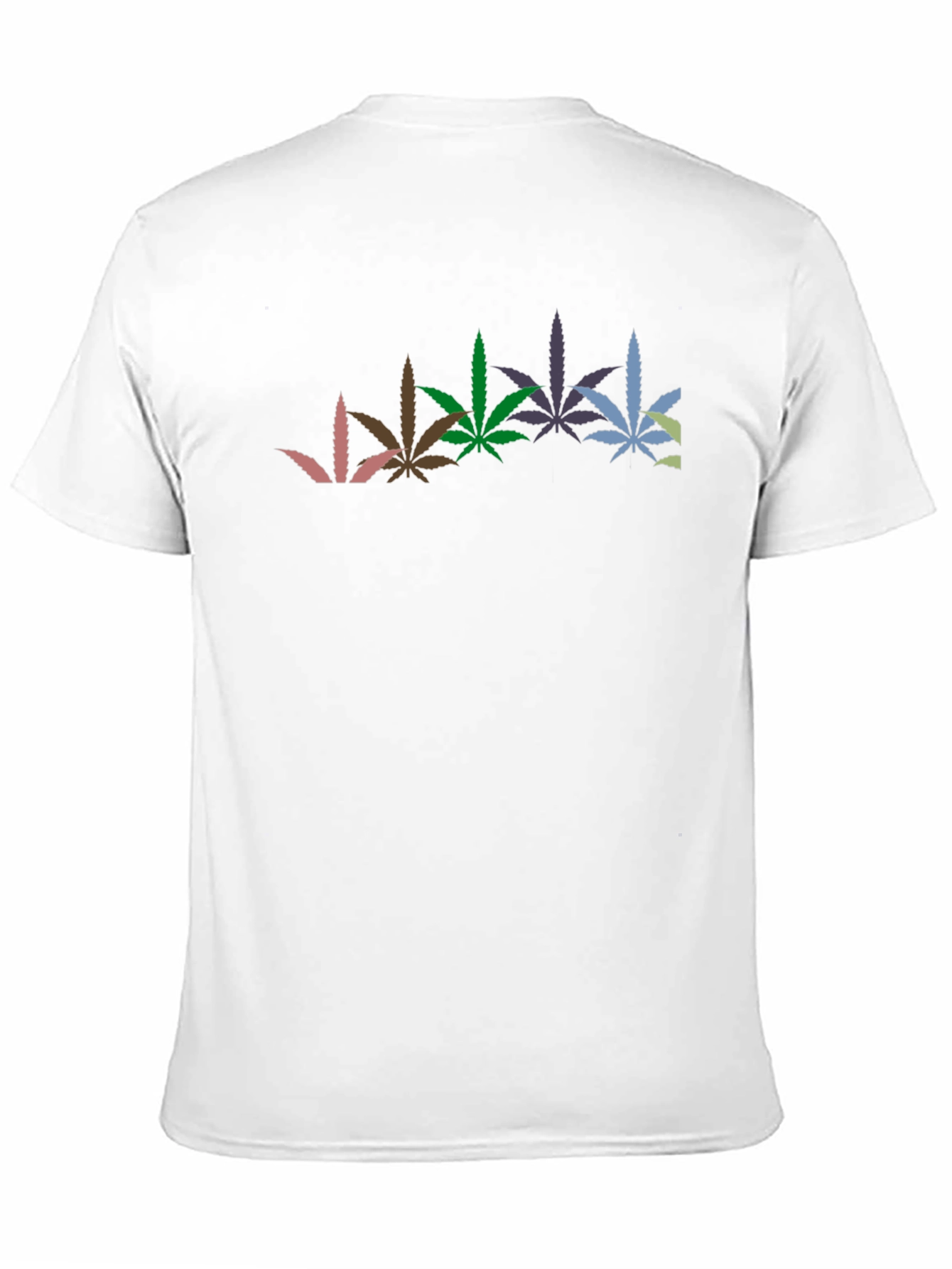 Black Cool Graphic Black T-Shirt with Weed Leaves view 11