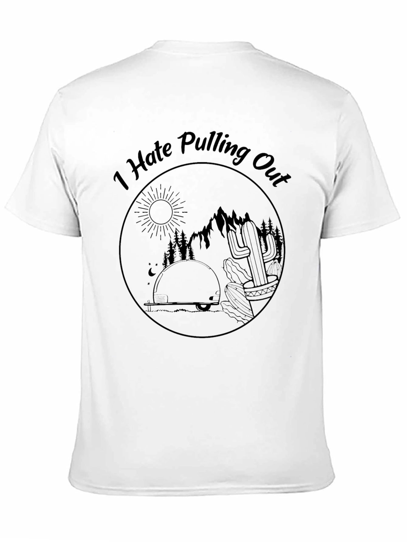 Black I Hate Pulling Out Black Graphic Tee view 11