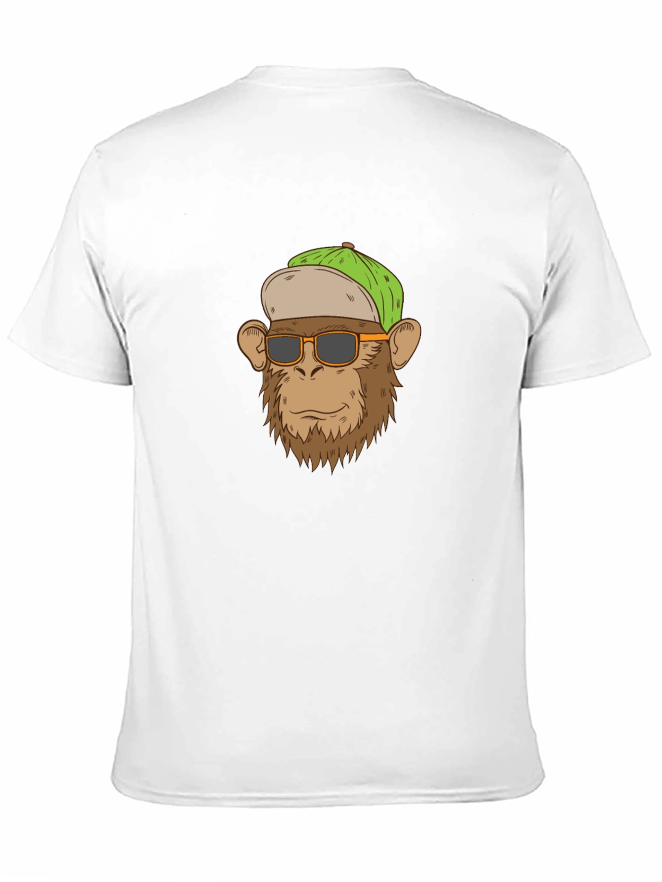Black Monkey Face T-Shirt with Hat and Shades - Funny Ape Tee view 11