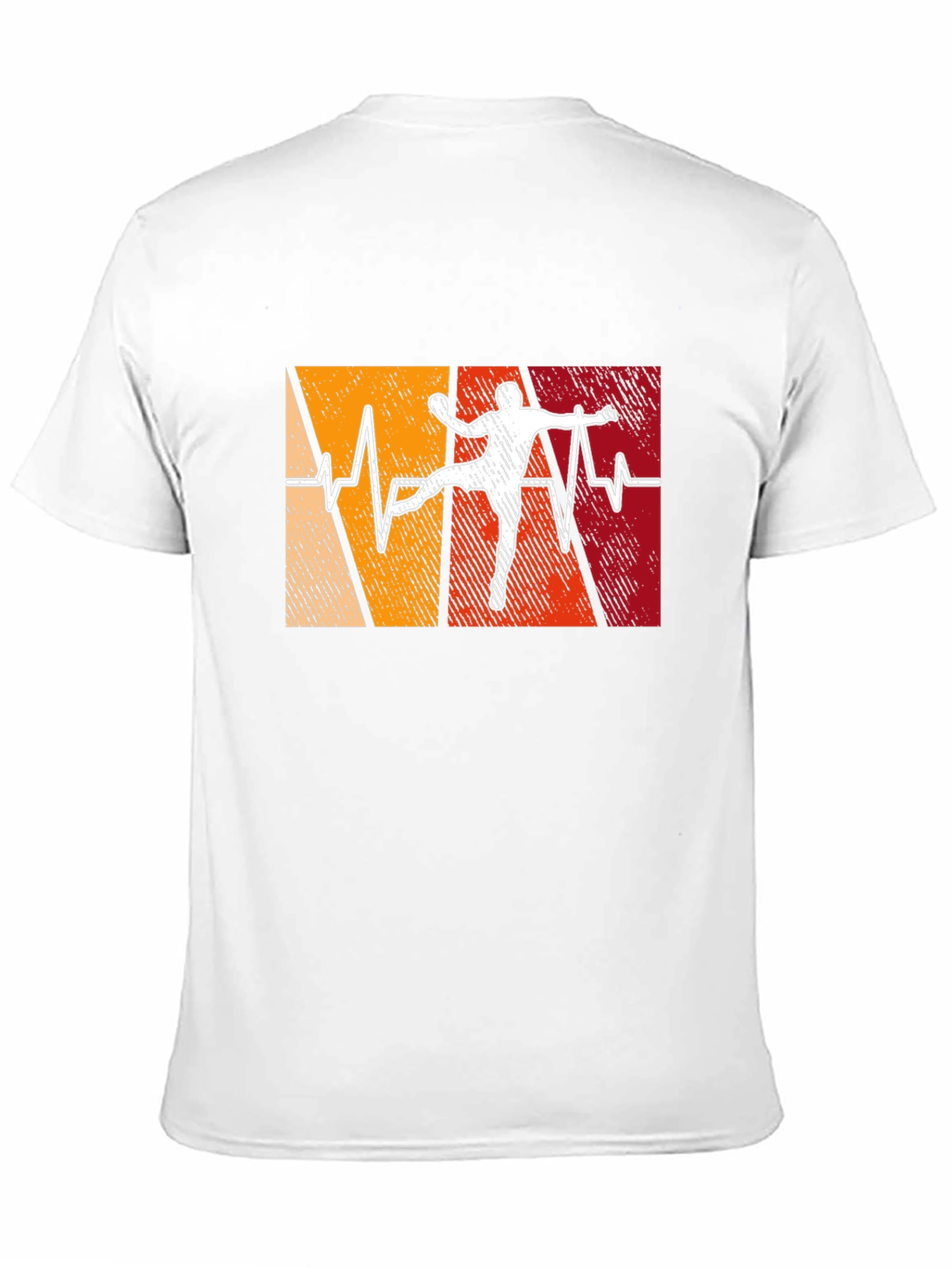 Black Handball Heartbeat T-Shirt - Handball Player Gift view 11