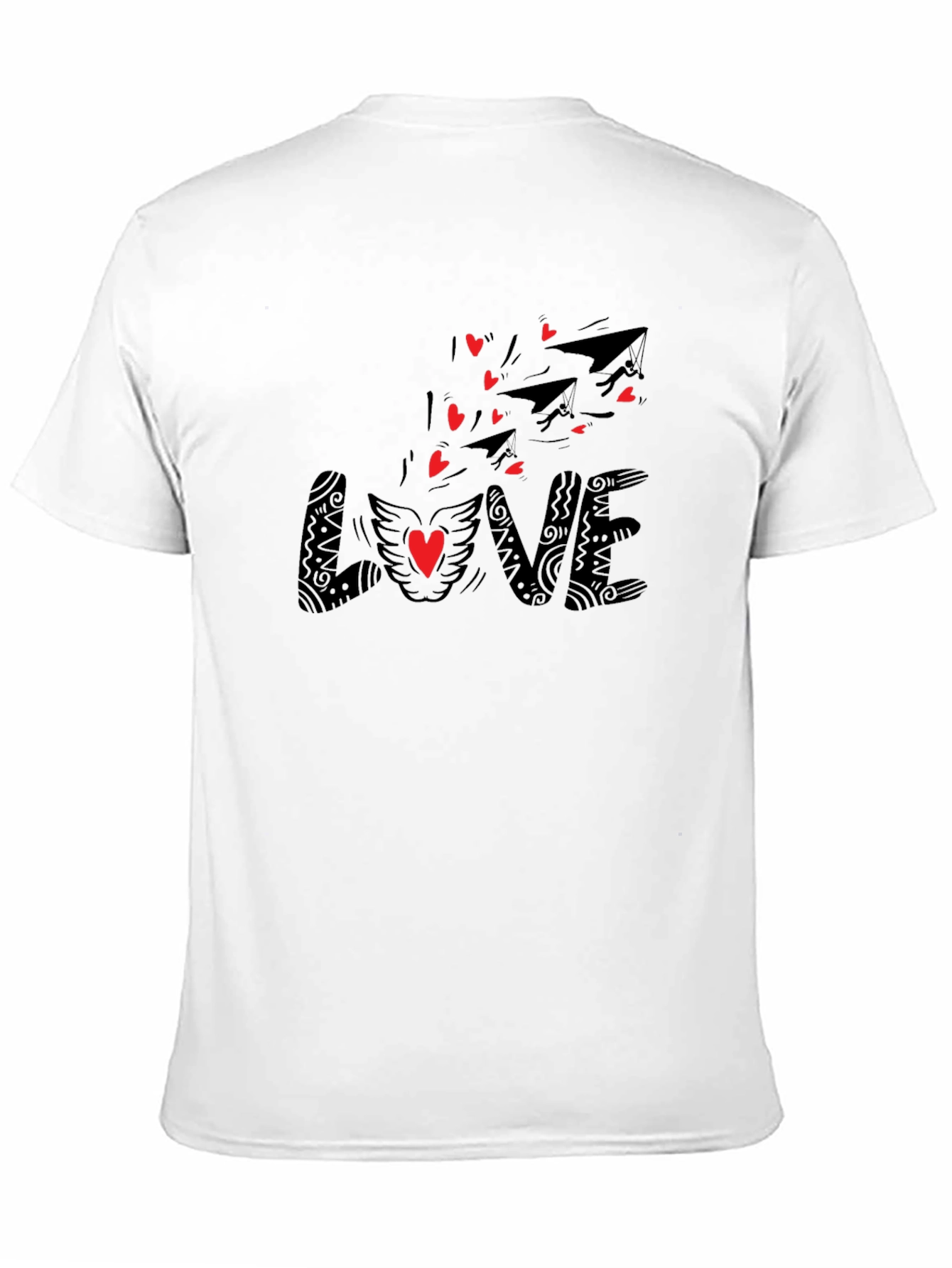 Black Love Heart T-Shirt - Valentine's Day view 11