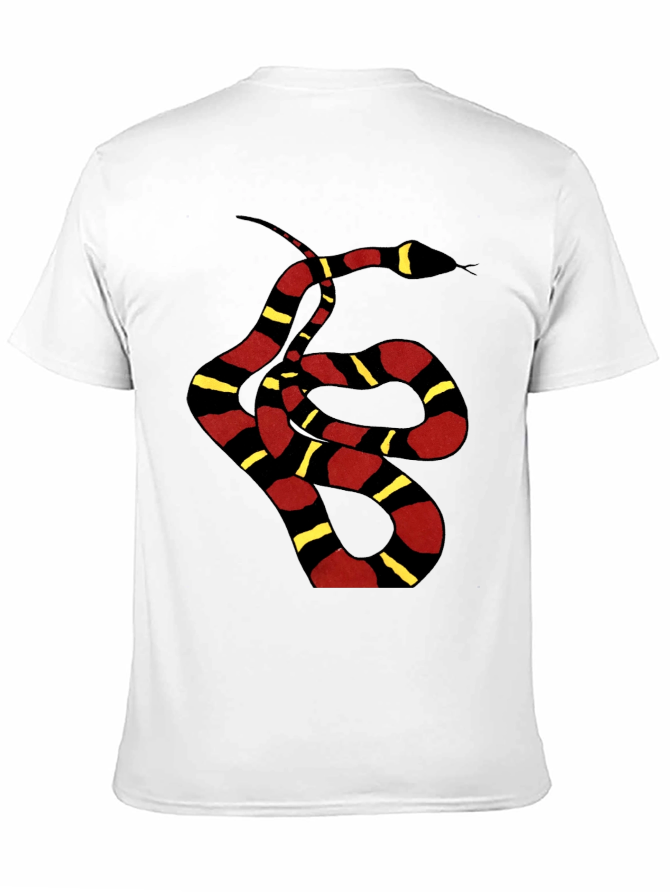 Black Striped Snake Graphic Tee - Black Unisex T-Shirt view 11