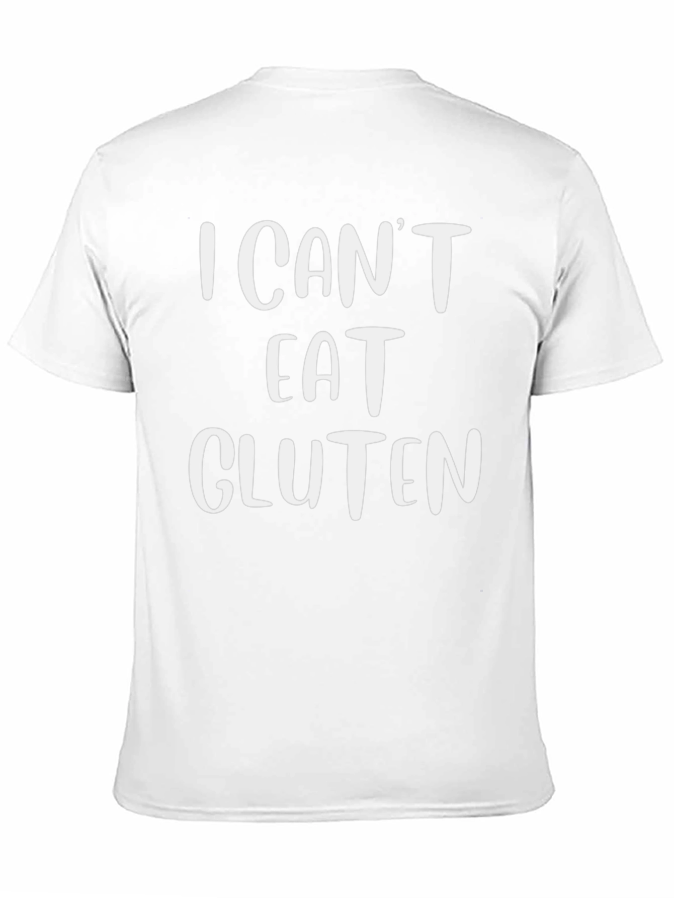 Black I Can't Eat Gluten Graphic Tee - Unisex Black T-Shirt view 11