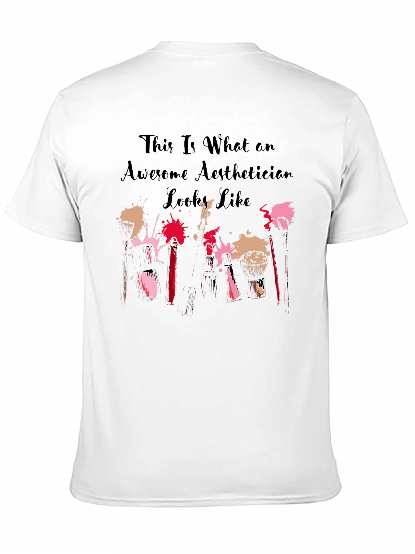 Black Awesome Aesthetician T-Shirt view 11