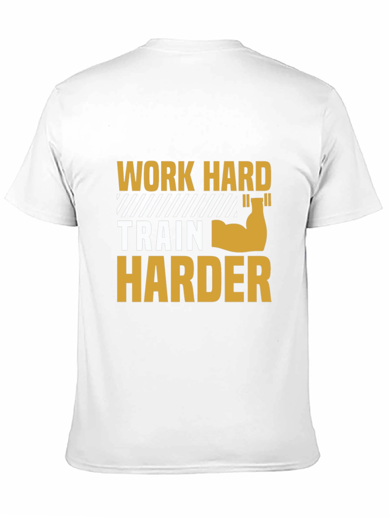 Black Work Harder Train Harder Gym T-Shirt view 11