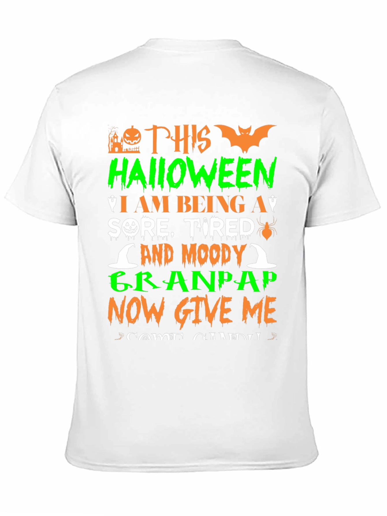 Black Funny Halloween Grandpap T-Shirt view 11