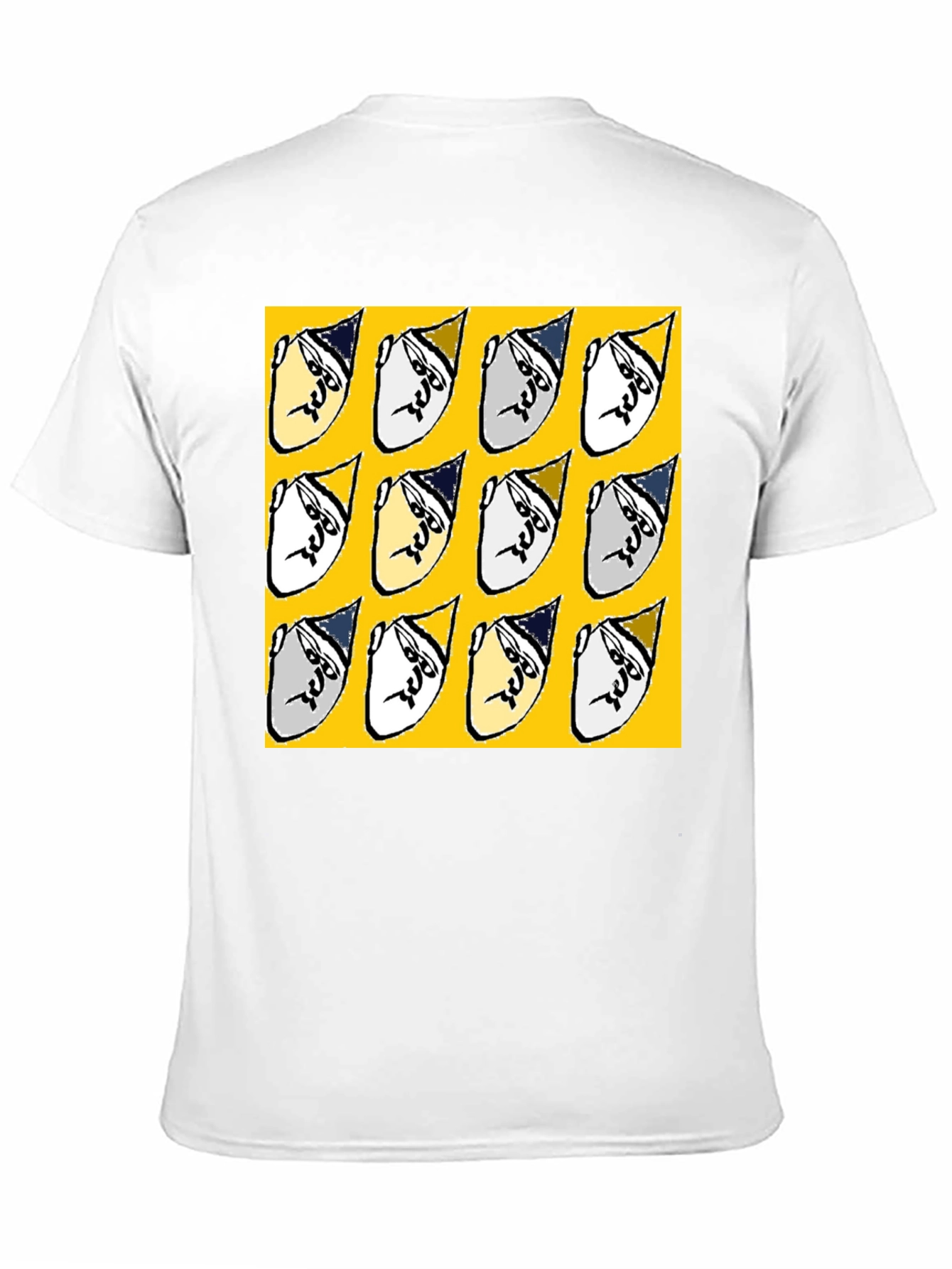 Black Funky Patterned Graphic Print Crew Neck T-Shirt view 11