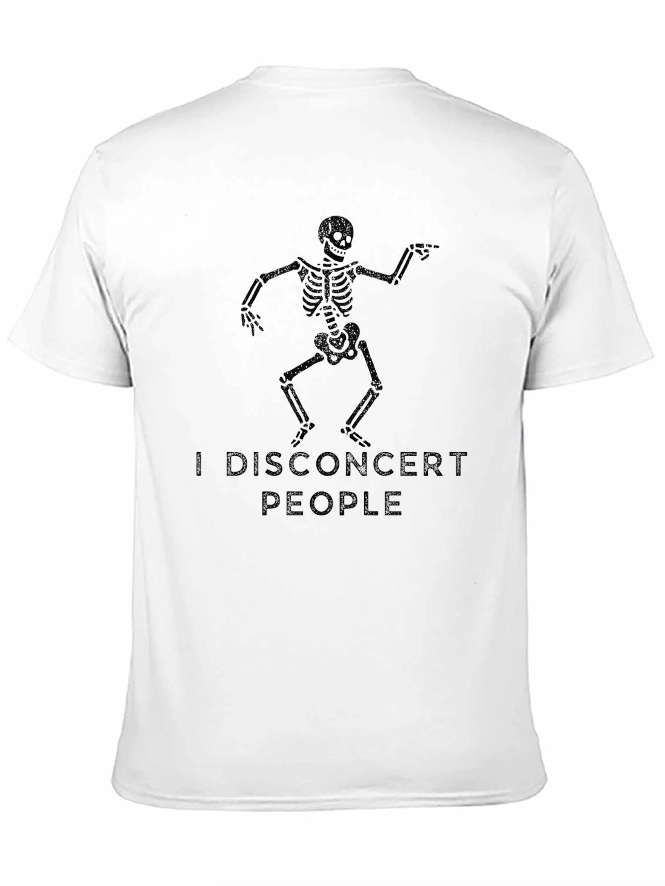 Black I Disconcert People Skeleton Graphic Tee - Black view 11