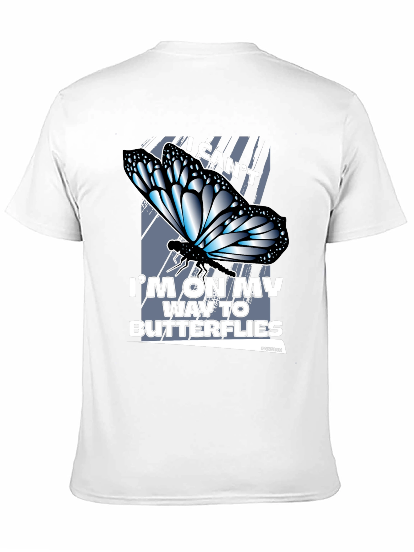 Black Butterfly Graphic T-Shirt - I Can't, Butterflies view 11