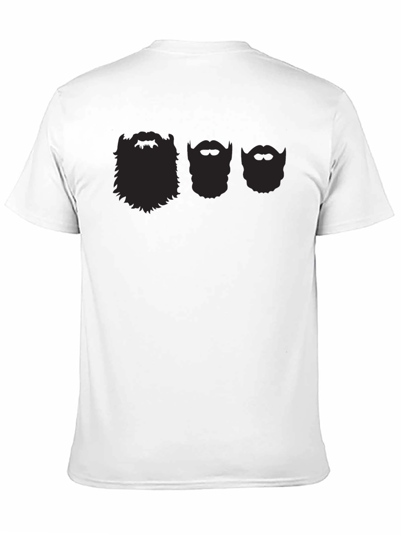 Black Bearded Faces Graphic T-Shirt - Black view 11