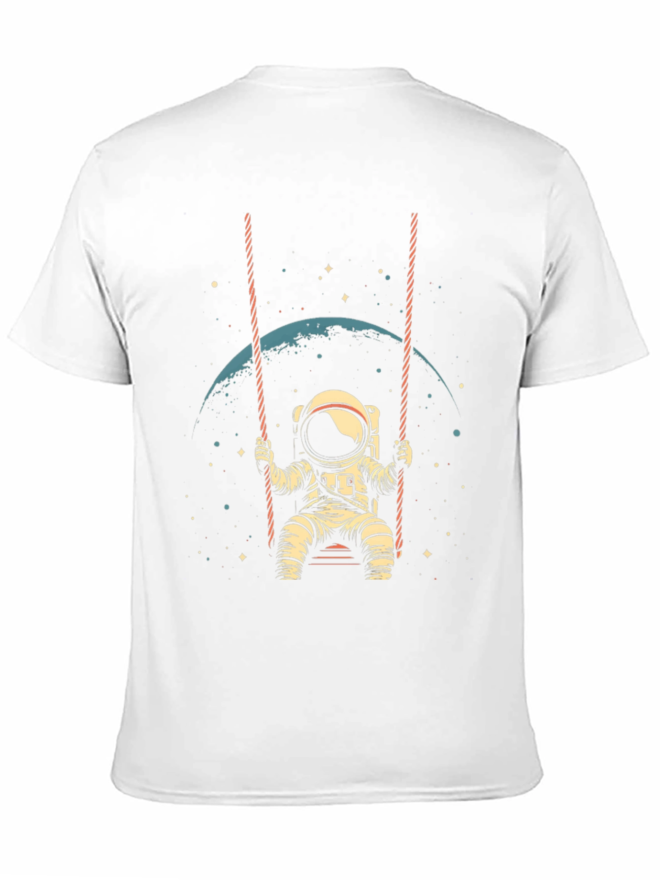 Black Astronaut on Swing T-Shirt - Space Lover Tee view 11