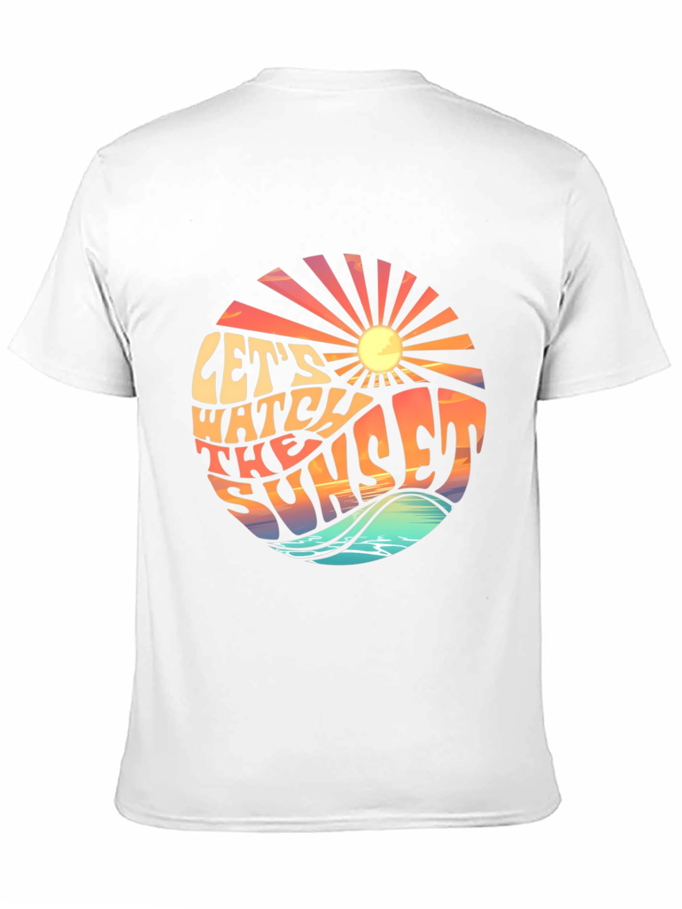 Black Let's Watch the Sunset Graphic T-Shirt view 11