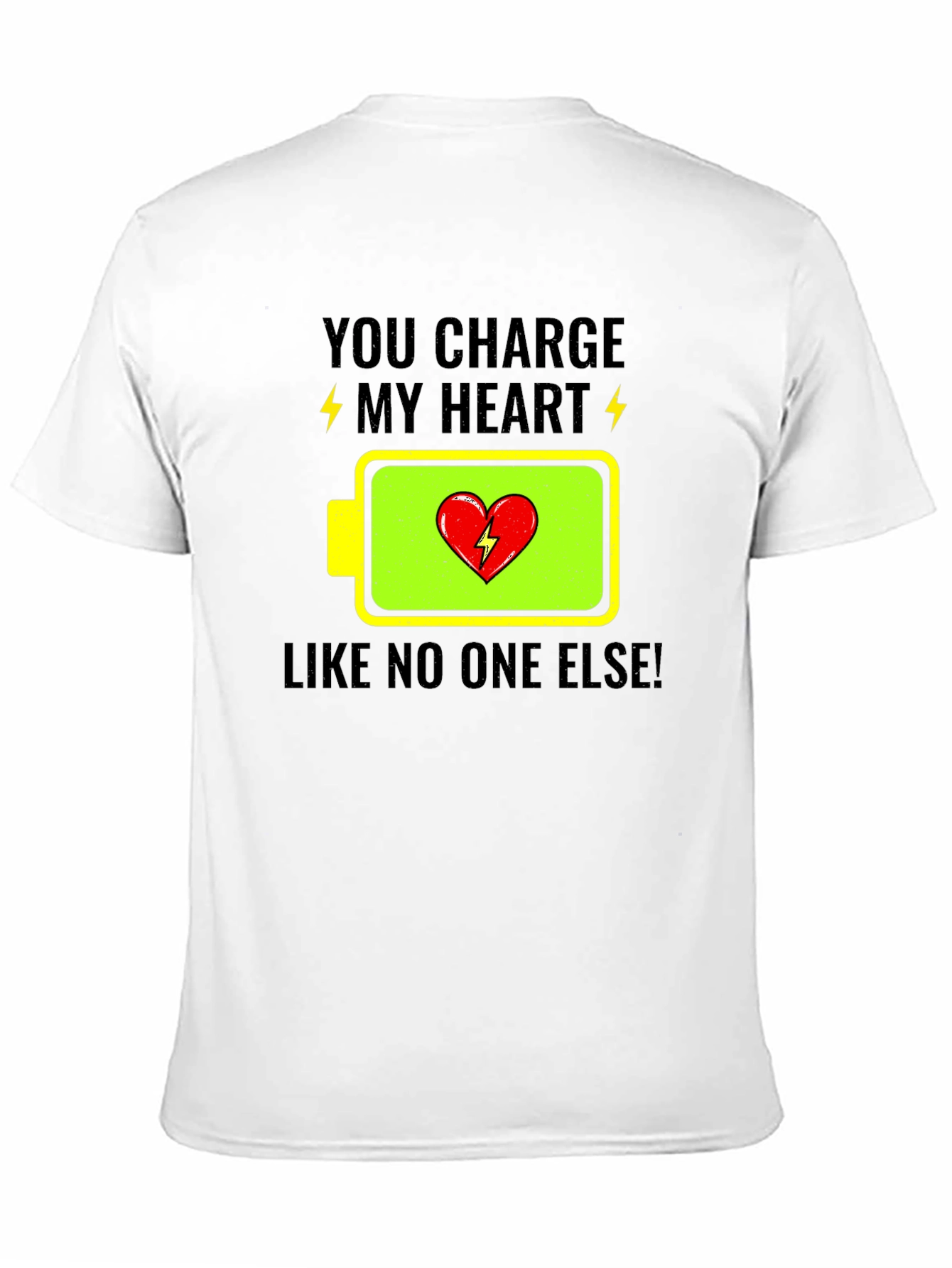 Black You Charge My Heart Graphic Tee - Black T-Shirt view 11