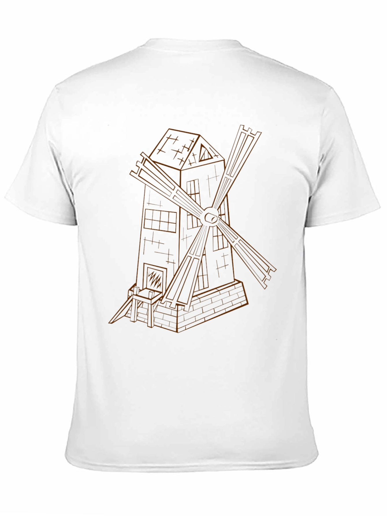 Black Windmill Graphic Black T-Shirt view 11