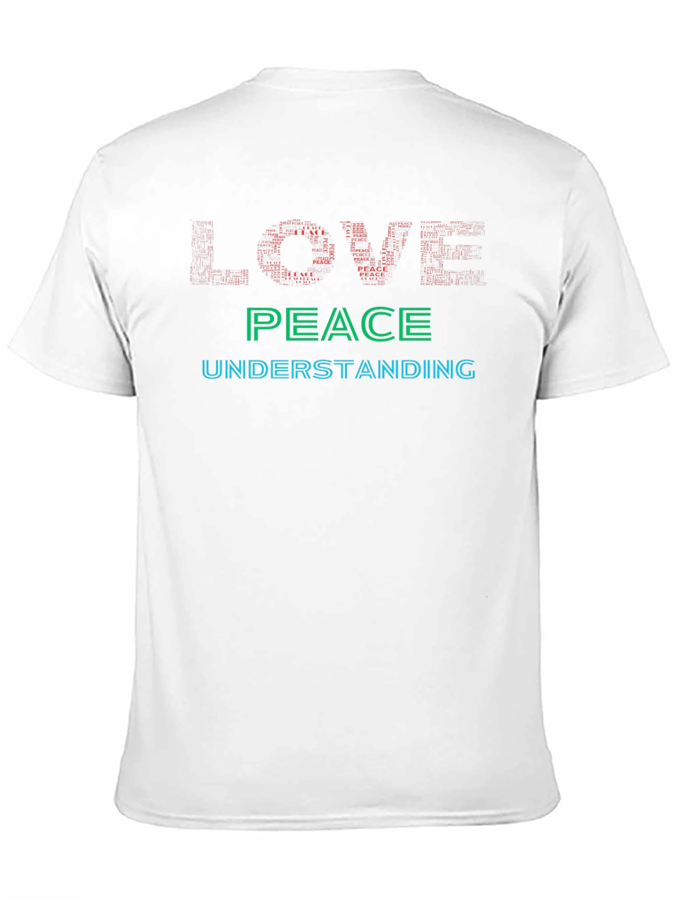Black Love, Peace, Understanding Graphic T-Shirt view 11
