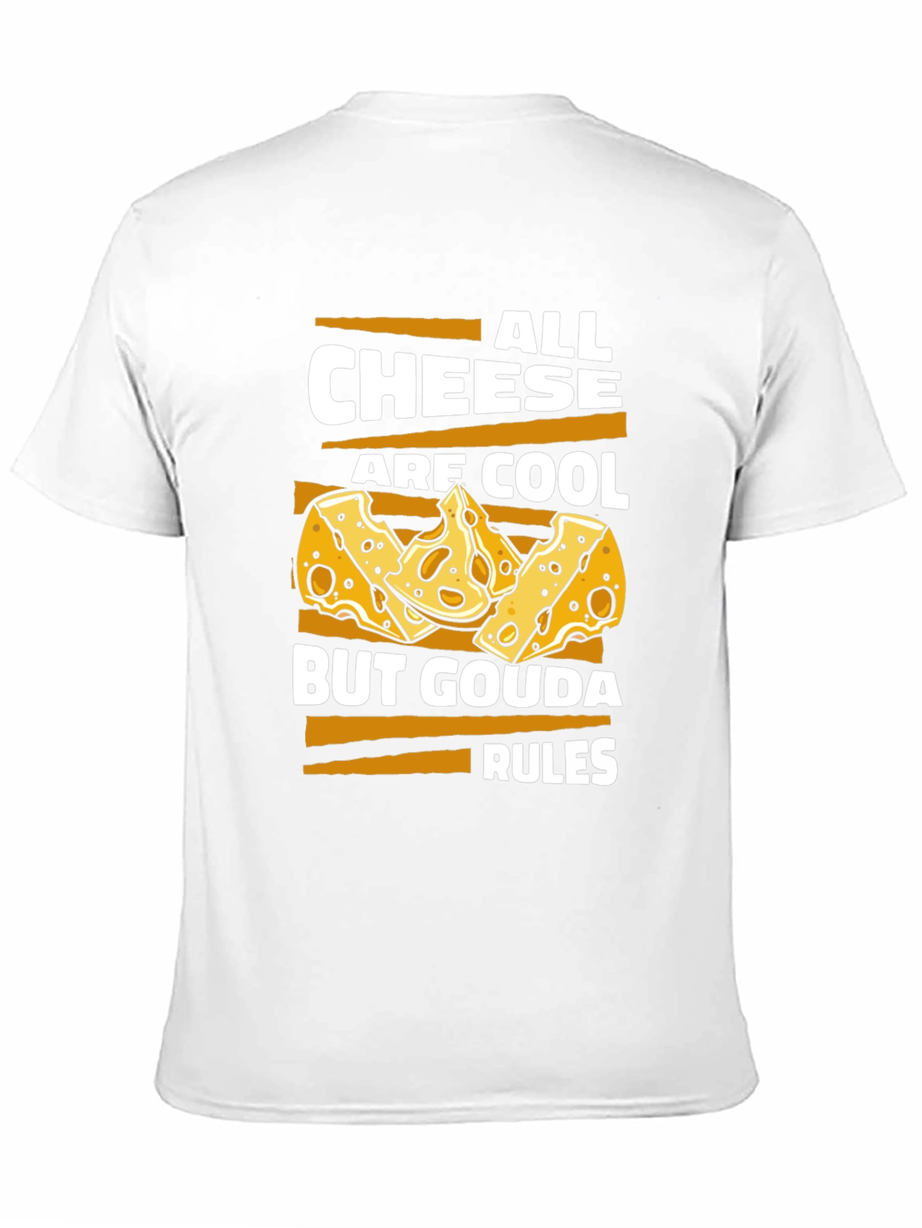 Black Cheese Lover T-Shirt - Gouda Rules view 11