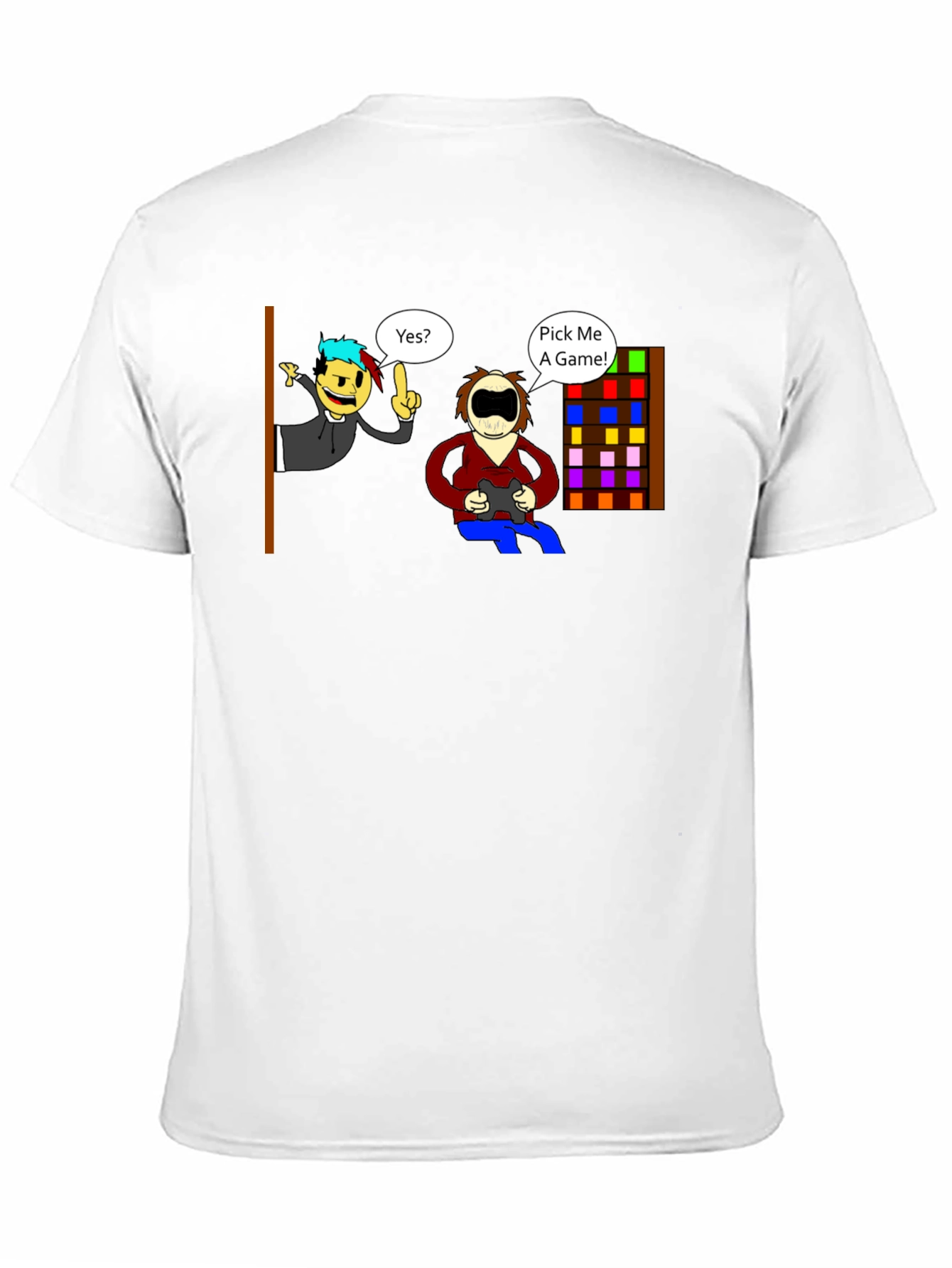 Black Gamer Choice Graphic Tee - Pick Me A Game! Black T-Shirt view 11
