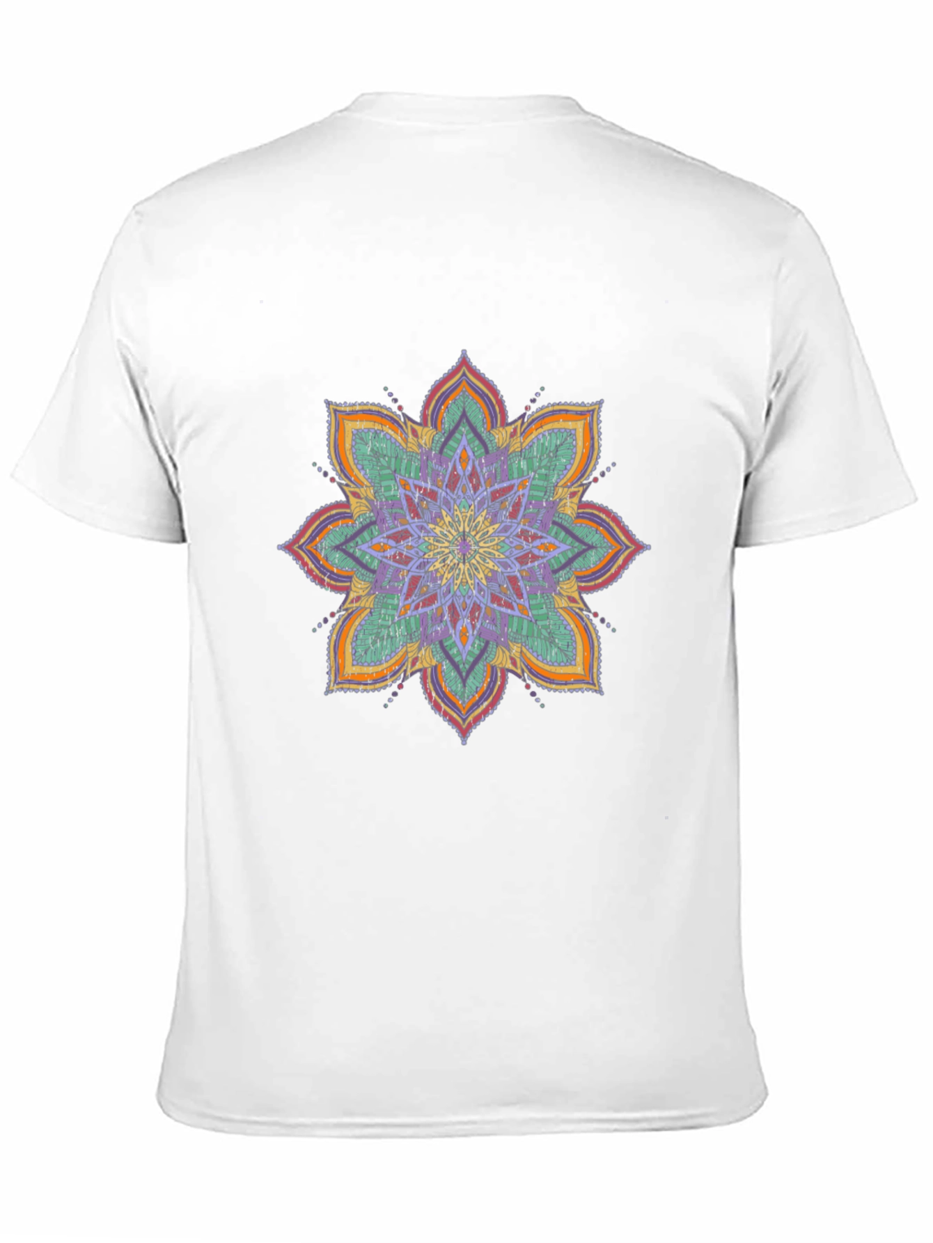 Black Mandala Graphic Print Black T-Shirt view 11