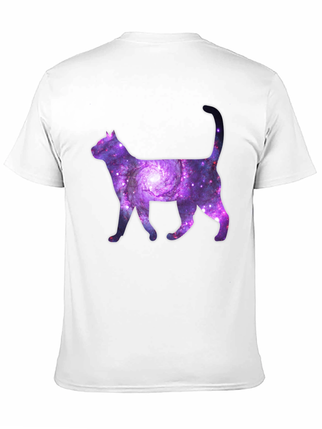 Black Galaxy Cat Graphic Tee - Trendy Space Design view 11