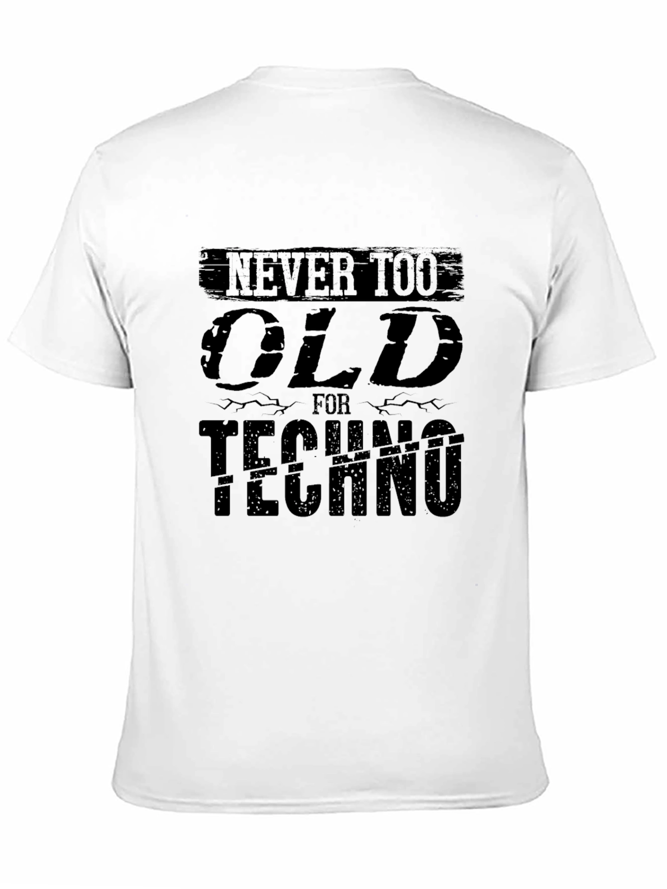 Black Never Too Old For Techno Graphic T-Shirt view 11