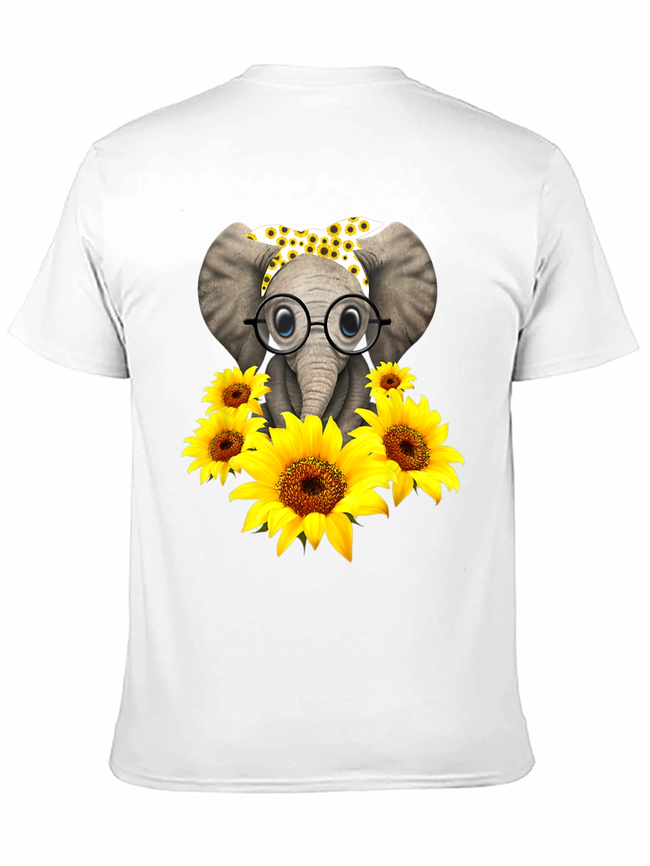 Black Elephant Sunflower Graphic Tee view 11