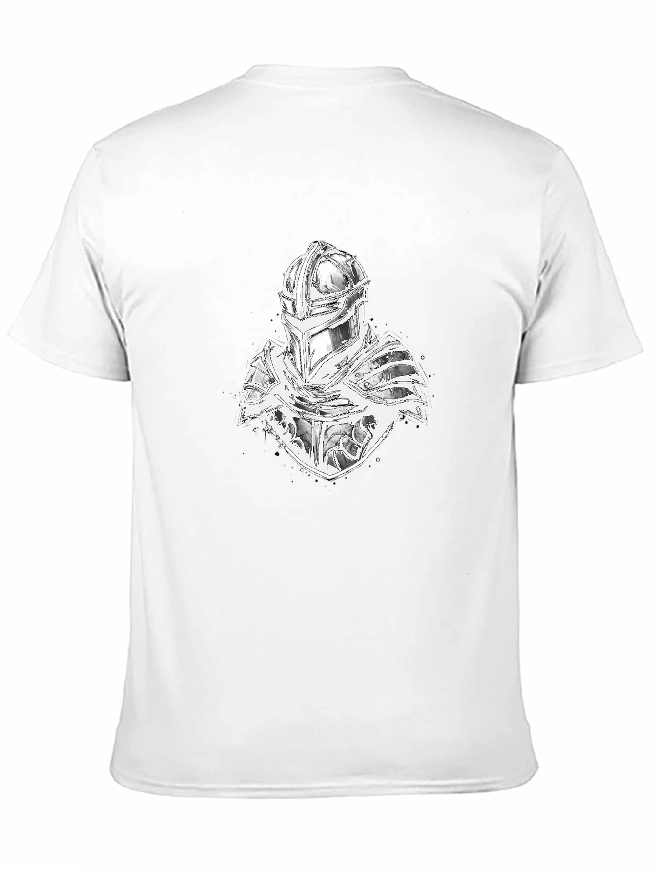 Black Knight Armor Graphic Print Black T-Shirt view 11