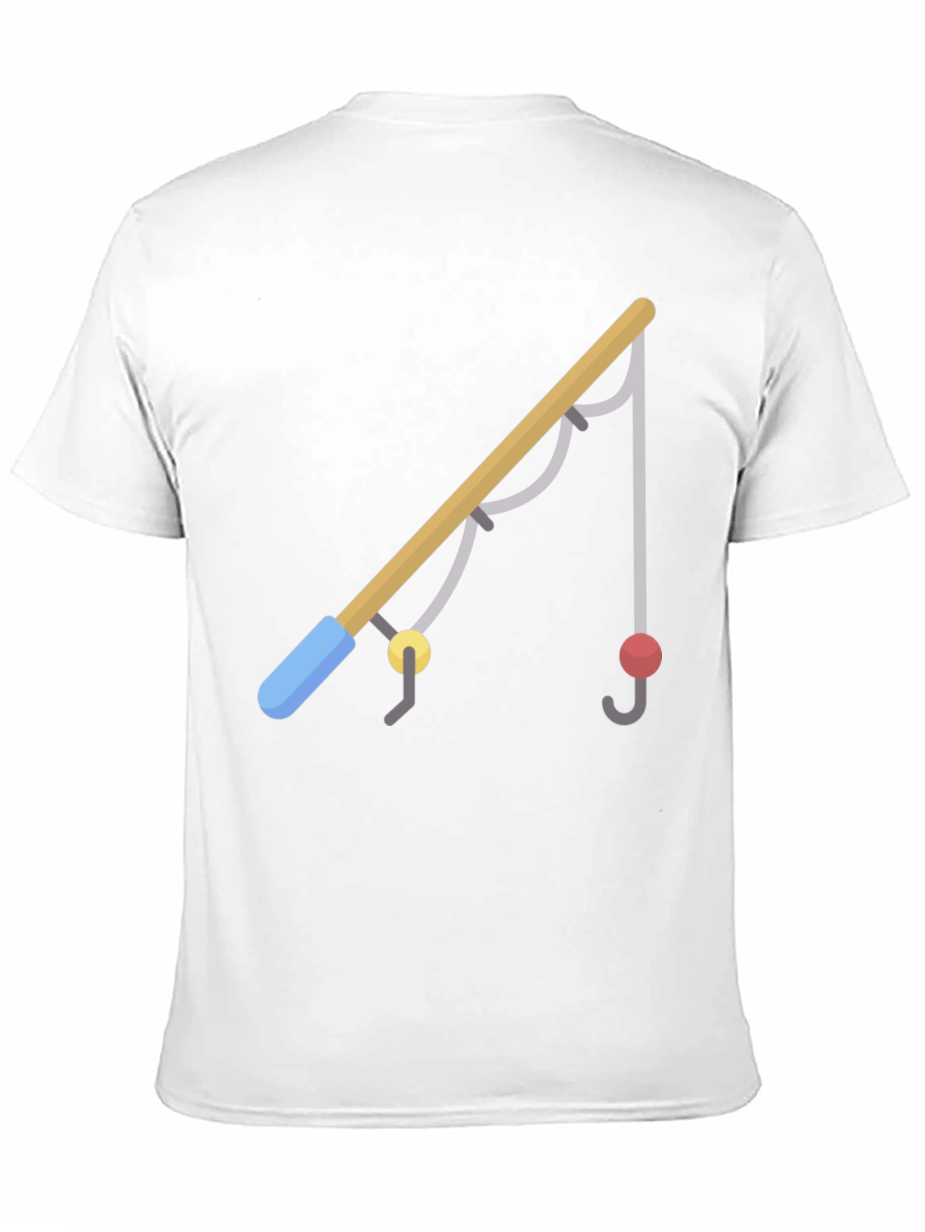 Black Fishing Rod Graphic Tee - Casual Black T-Shirt view 11