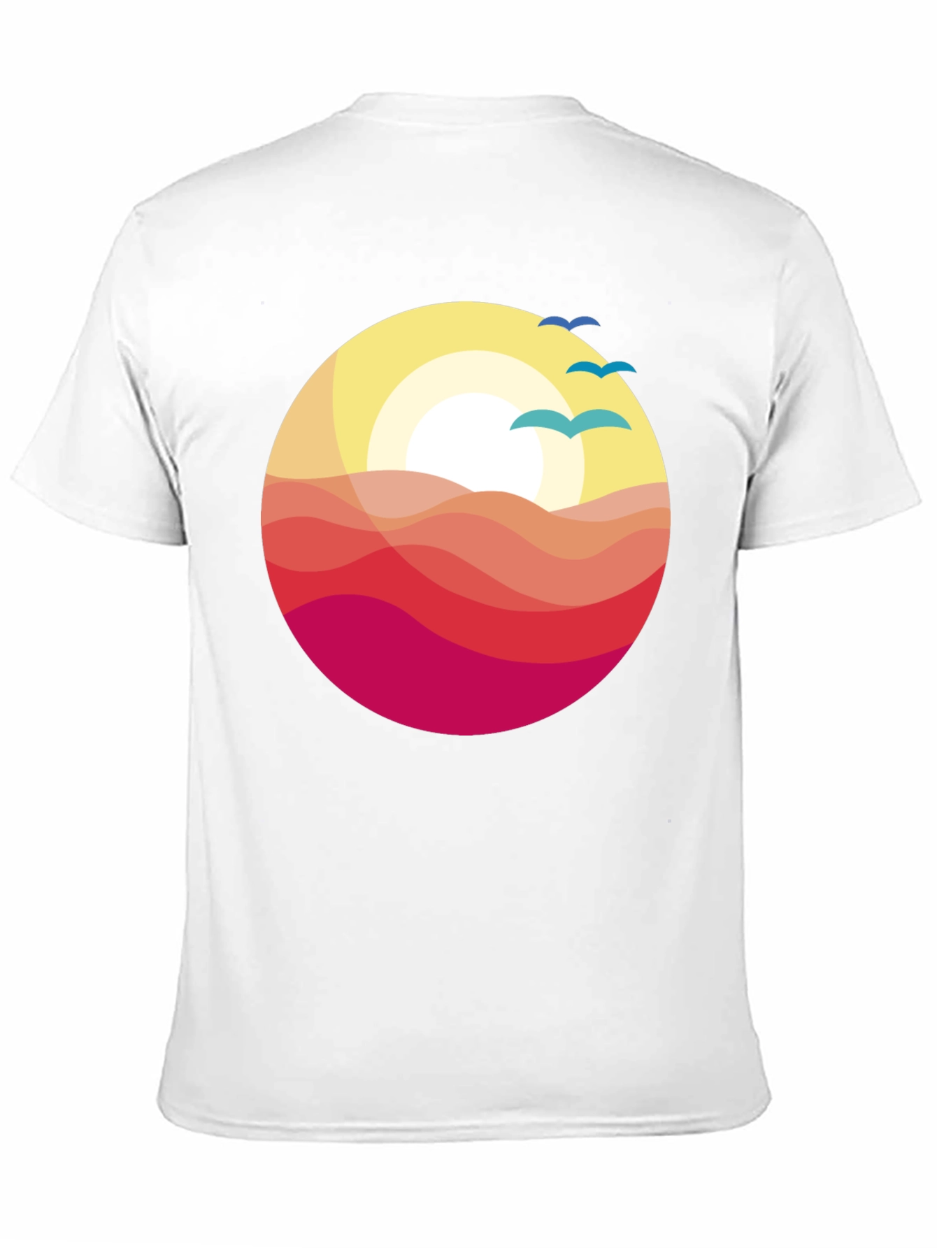 Black Sunset Waves Graphic Tee - Stylish Comfort view 11