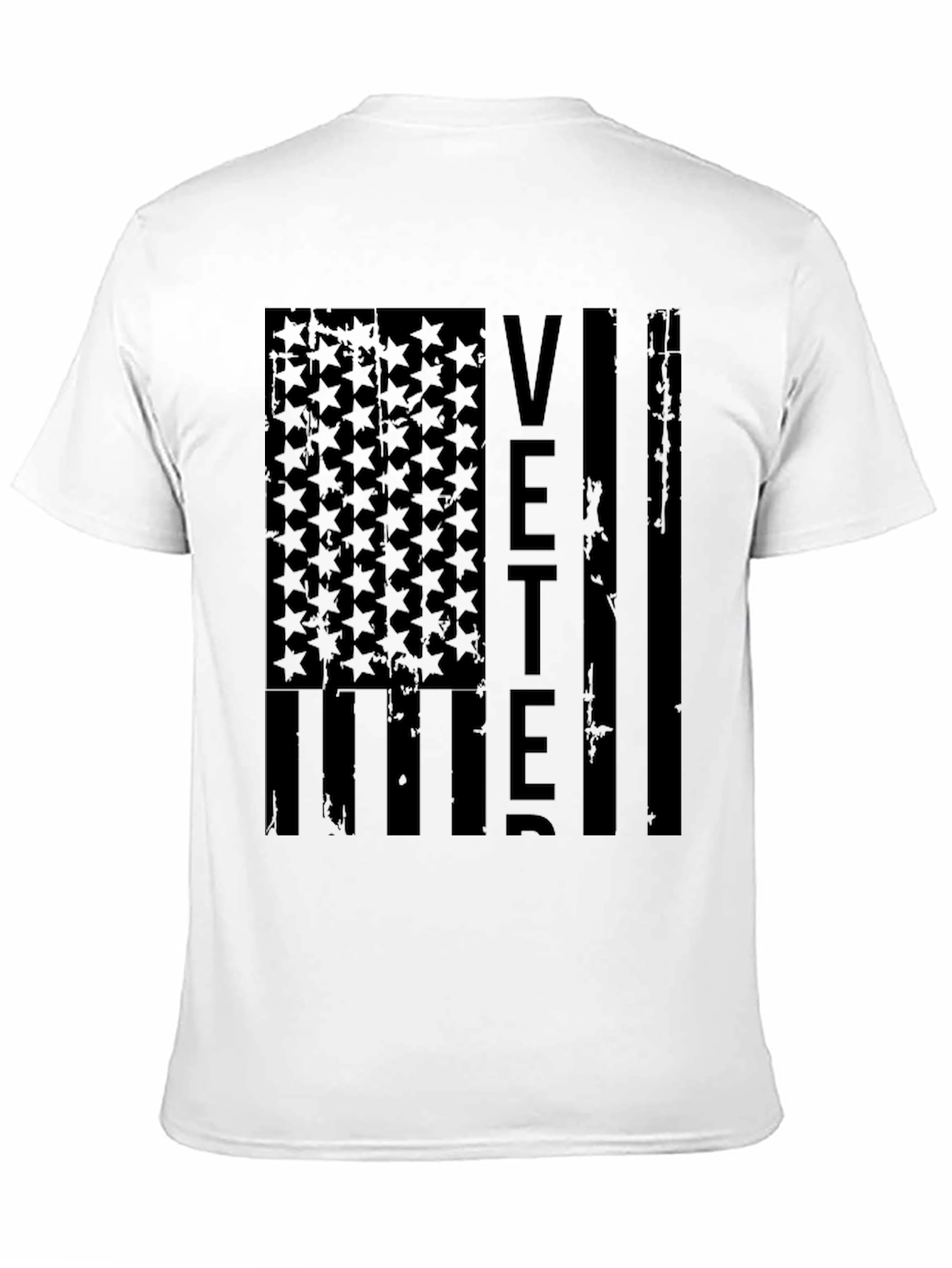 Black VETERAN American Flag Graphic T-Shirt view 11