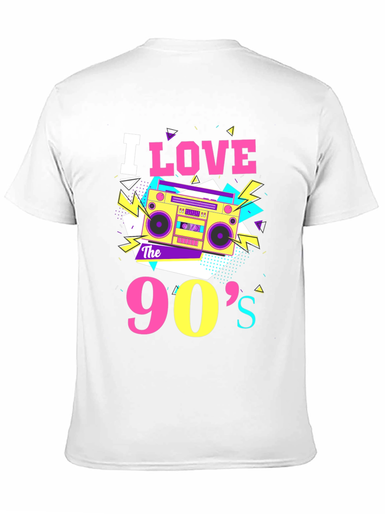 Black I Love the 90s Boombox Graphic Tee - Retro Style view 11