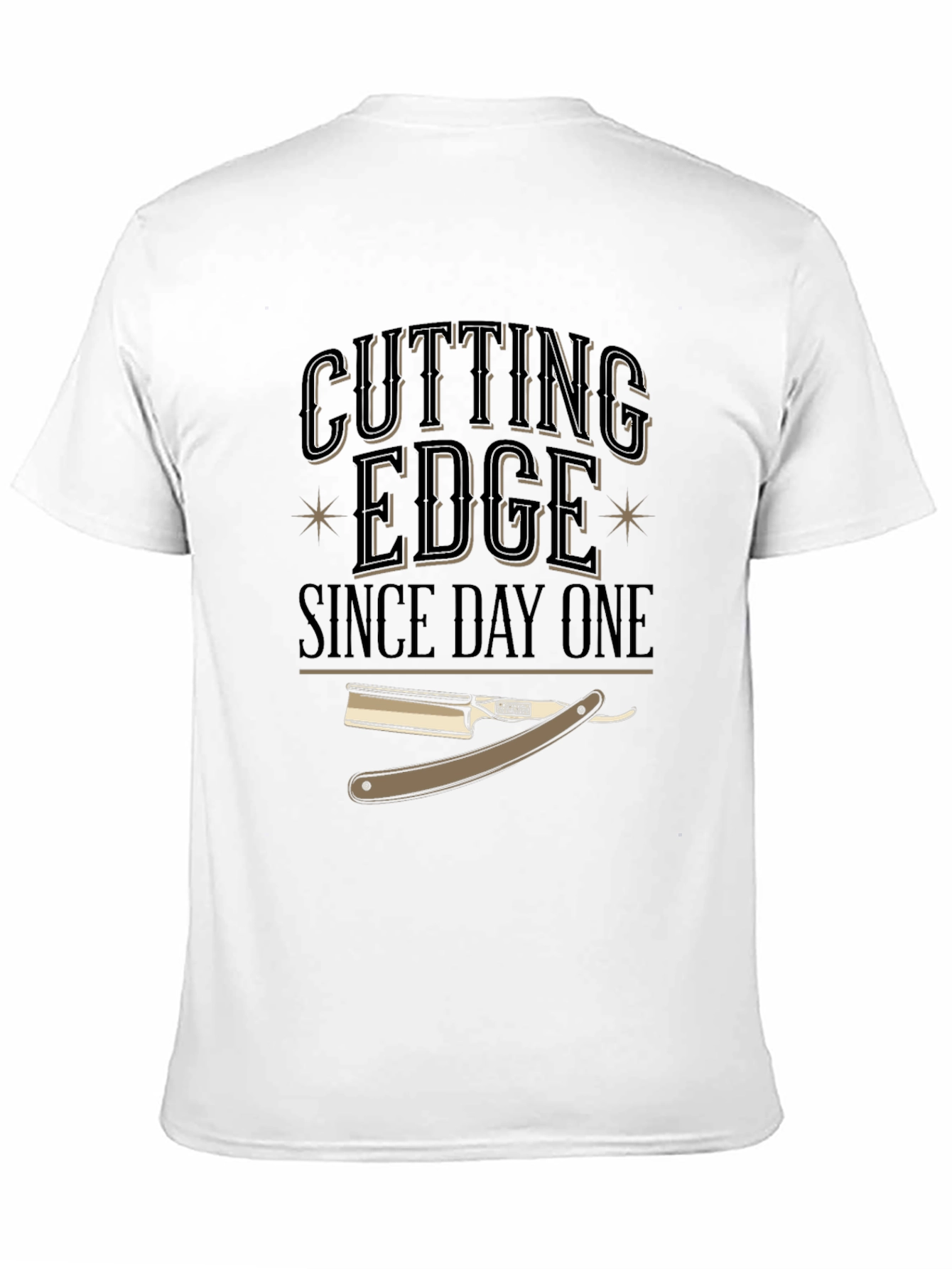 Black Cutting Edge Barber Style Black T-Shirt view 11