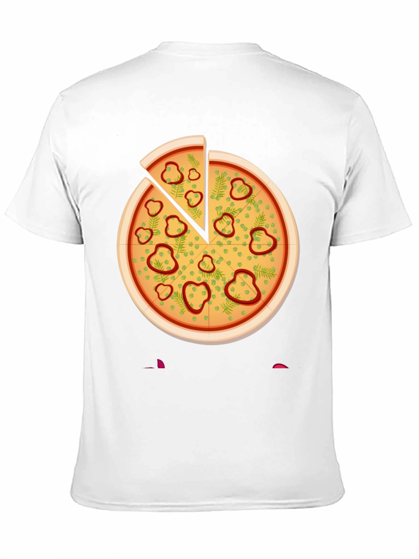 Black Pizza Graphic Tee - Unisex Crew Neck view 11