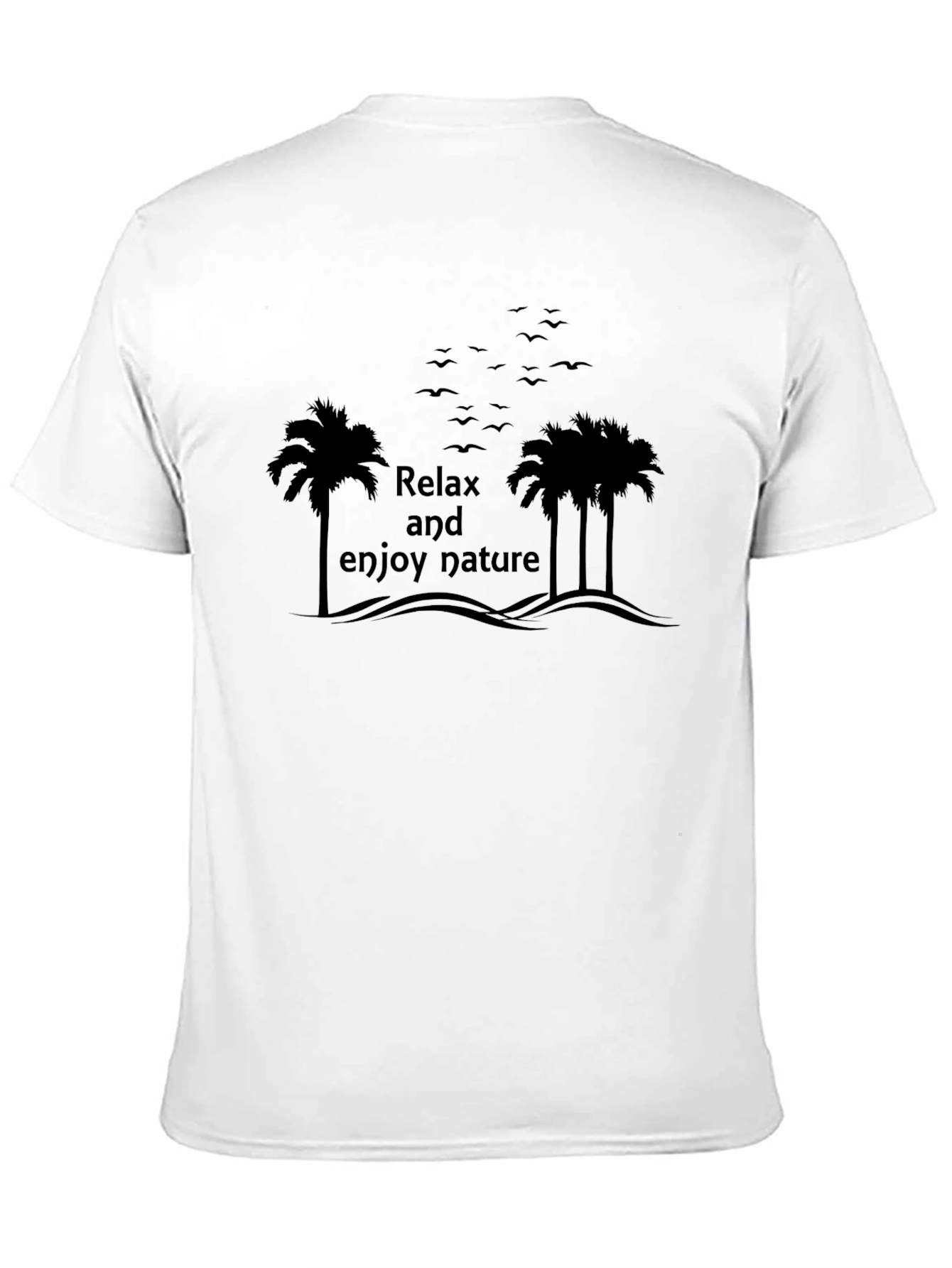Black Relax & Enjoy Nature Black T-Shirt view 11