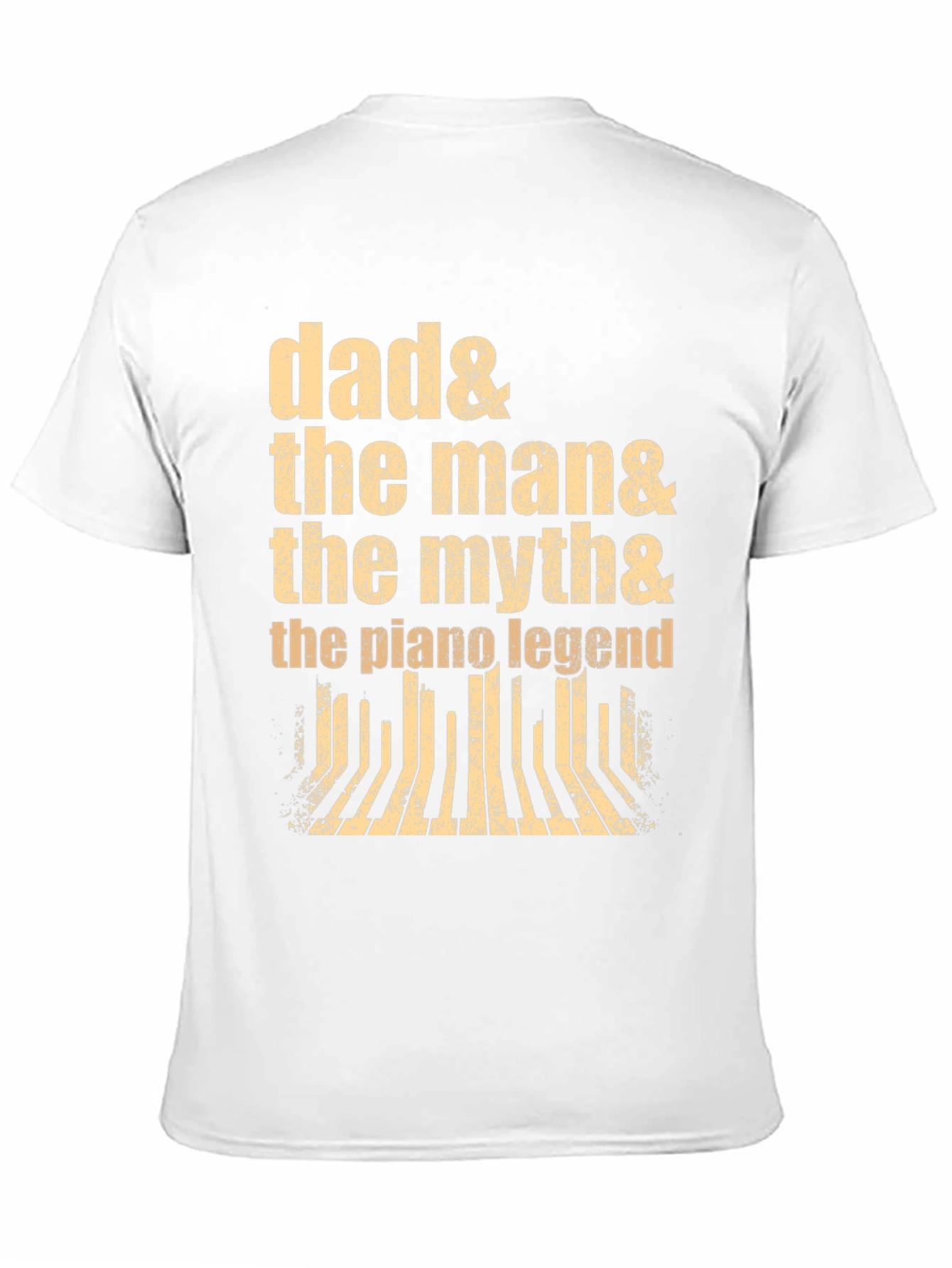 Black Dad Piano Legend Graphic Tee - Musician Gift view 11