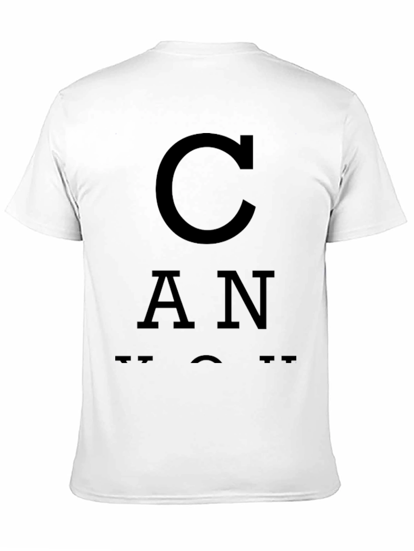 Black Novelty Eye Test T-Shirt view 11