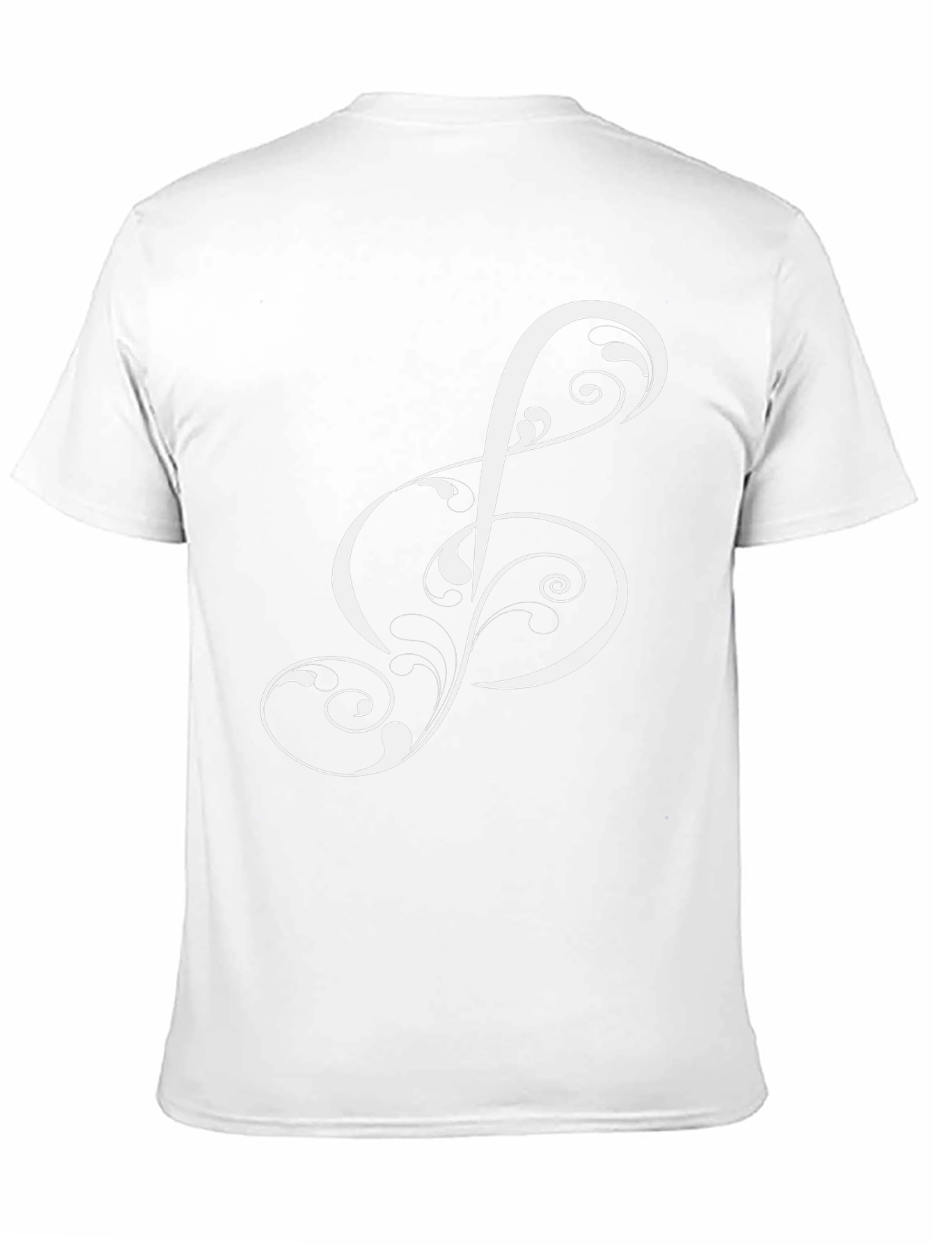 Black Musical Treble Clef Black T-Shirt view 11