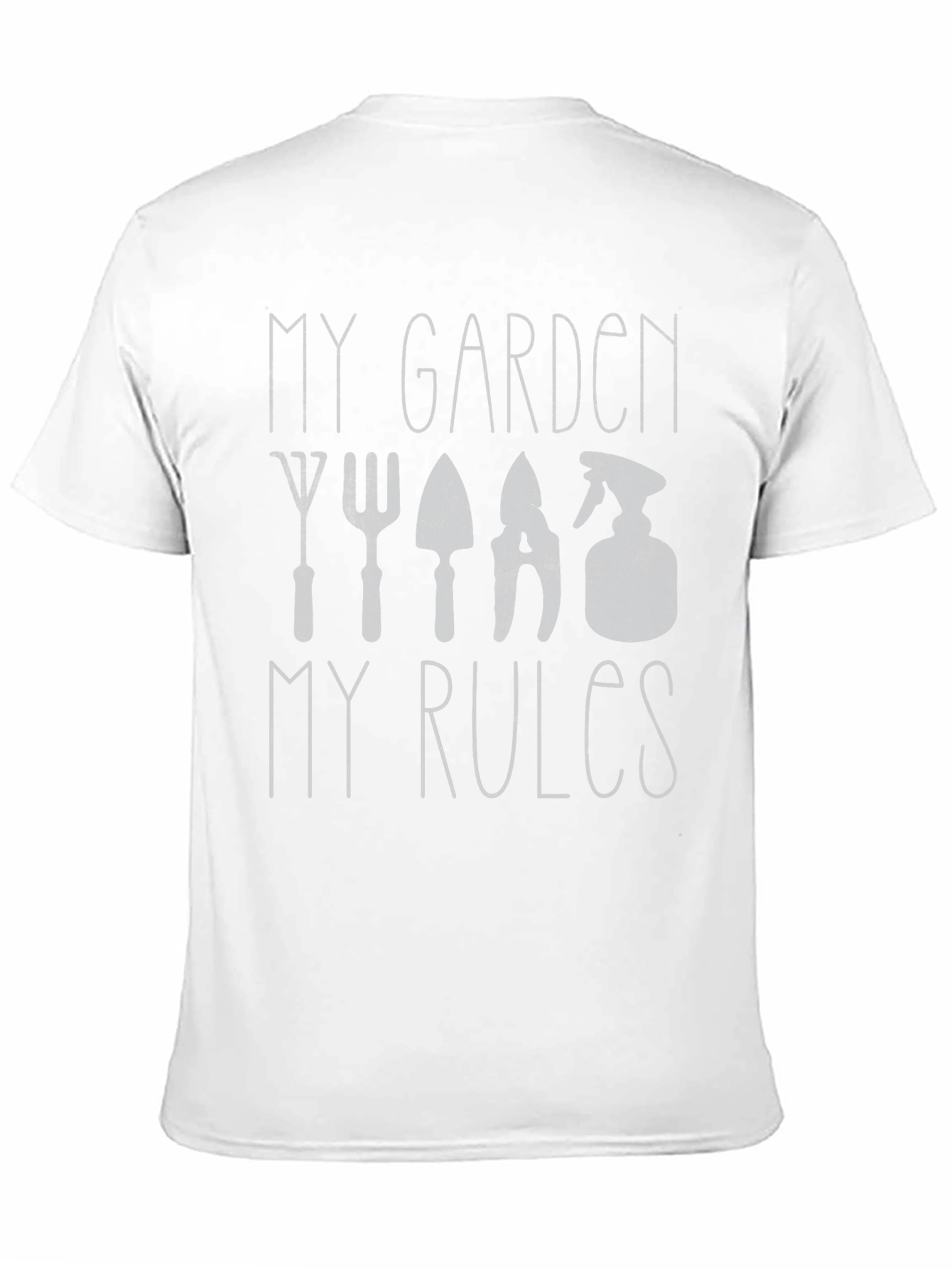 Black My Garden My Rules T-Shirt - Gardening Apparel view 11