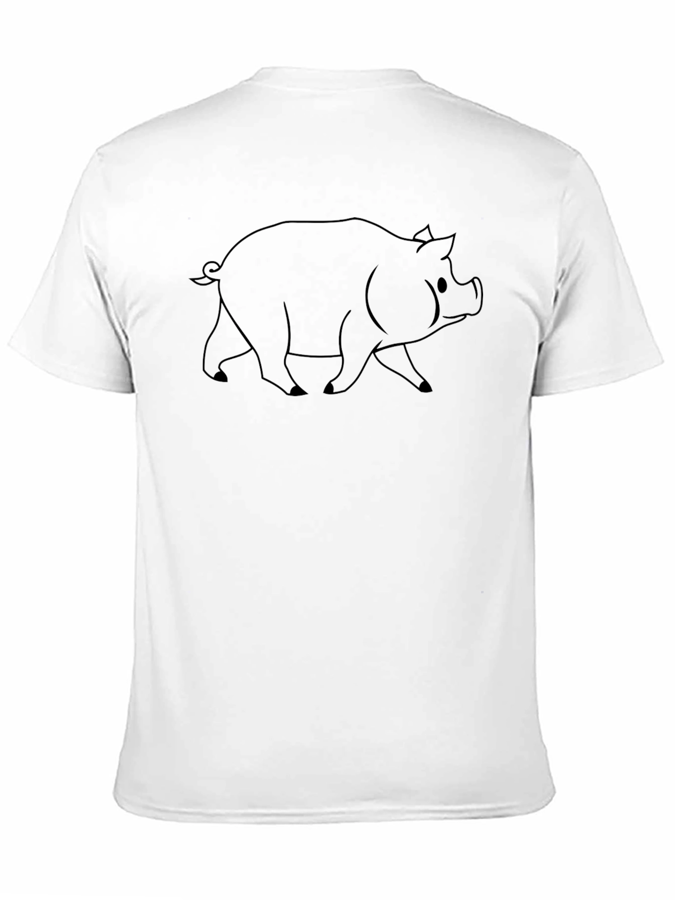 Black Pig Graphic Black T-Shirt - Unisex Casual Tee view 11
