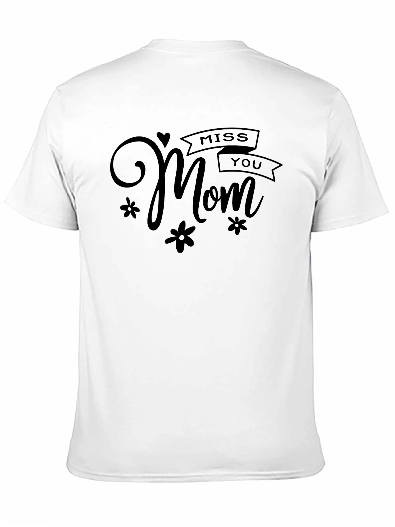 Black Miss You Mom Black Graphic Tee view 11